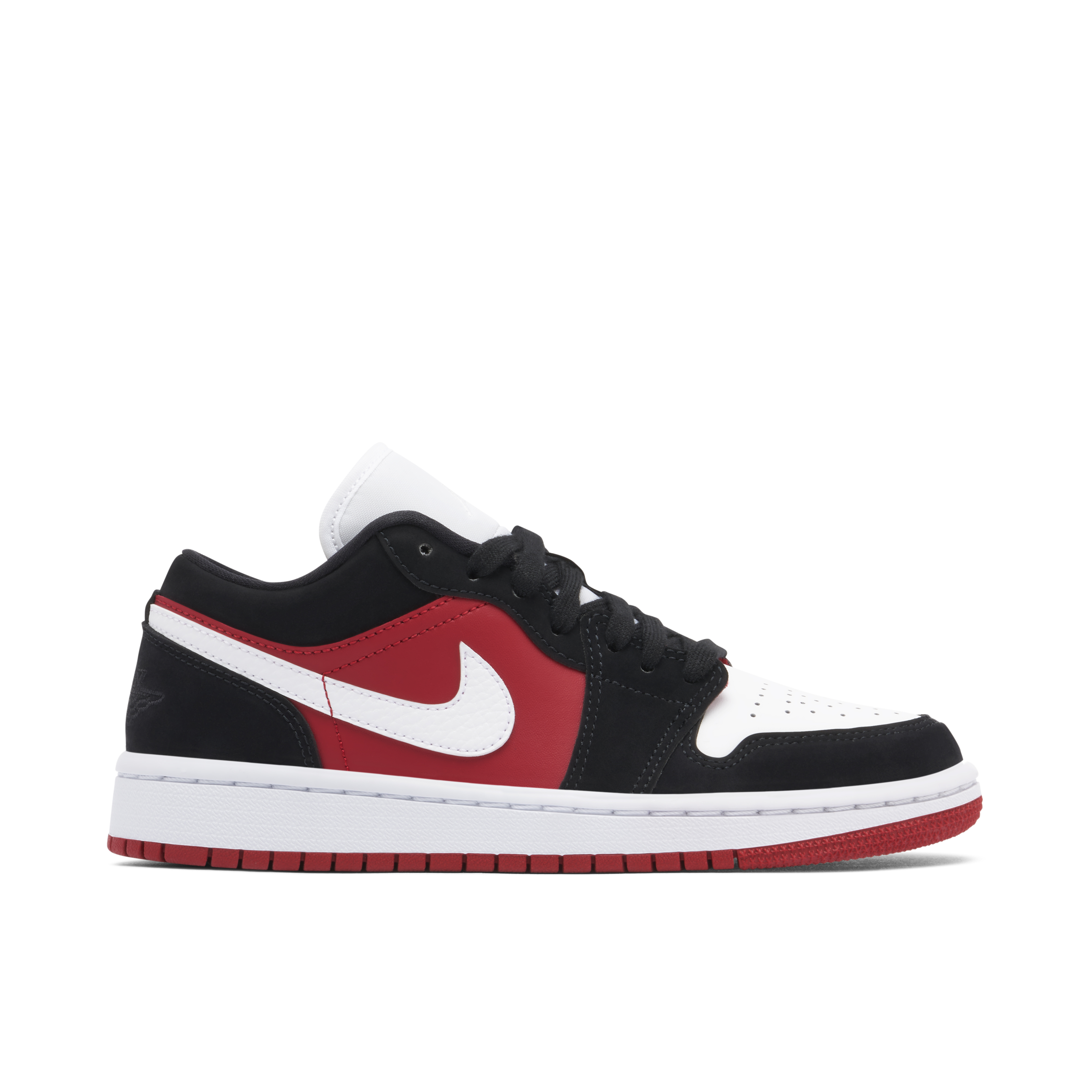 Air Jordan 1 Low Black White Gym Red Womens | DC0774-016 | Laced