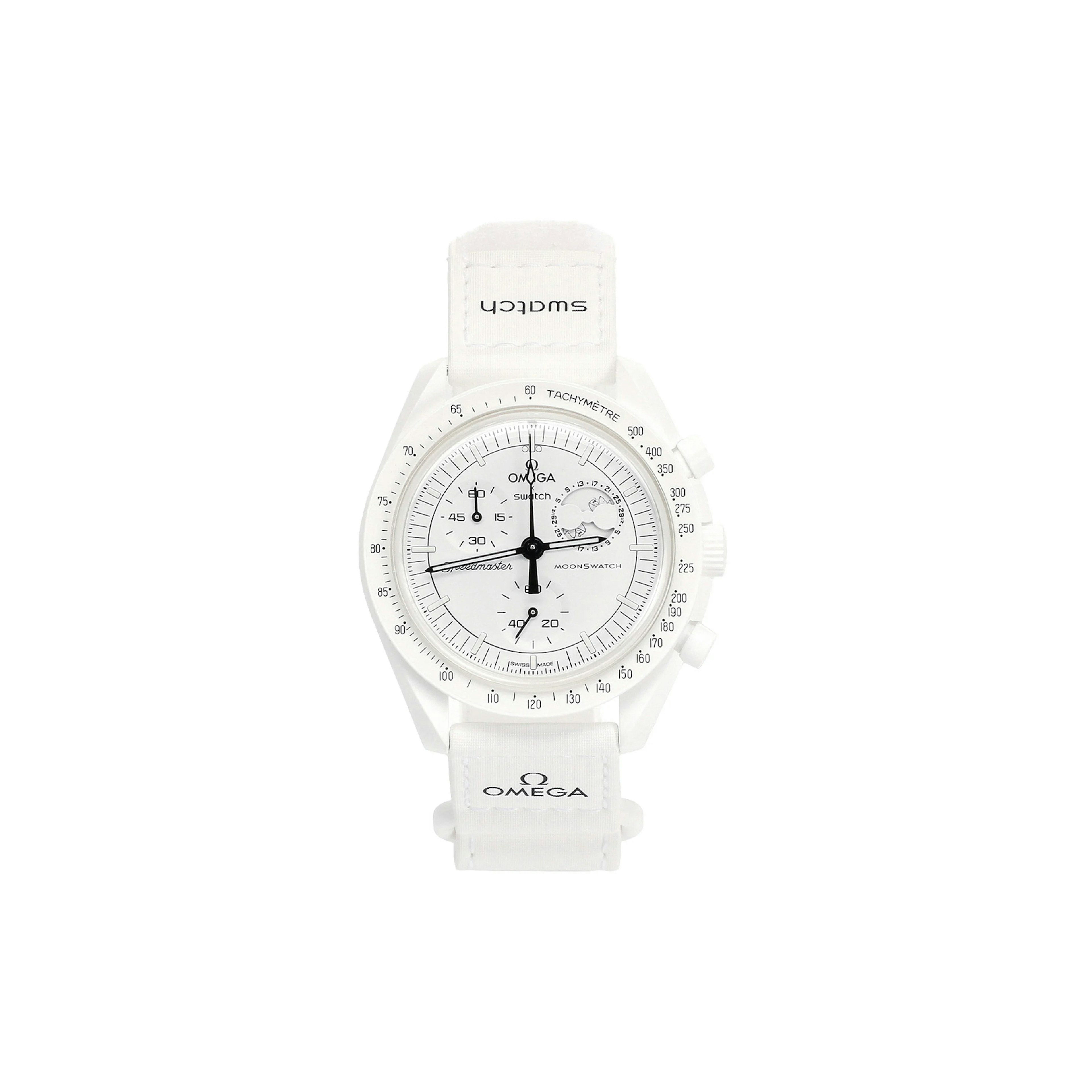 Swatch x Omega Bioceramic Moonswatch Mission To Moonphase Snoopy White