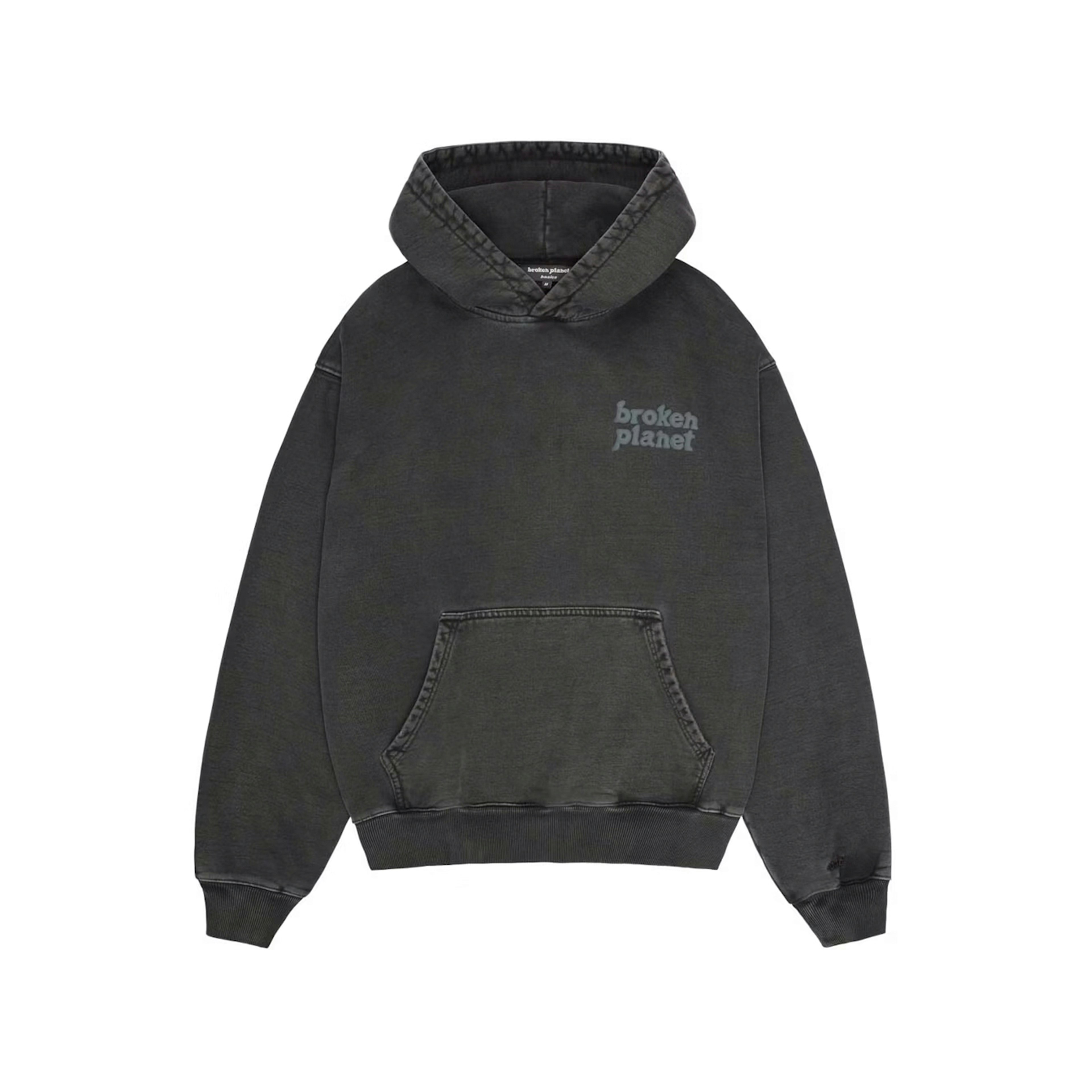 Broken Planet Basics Hoodie Washed Soot Black