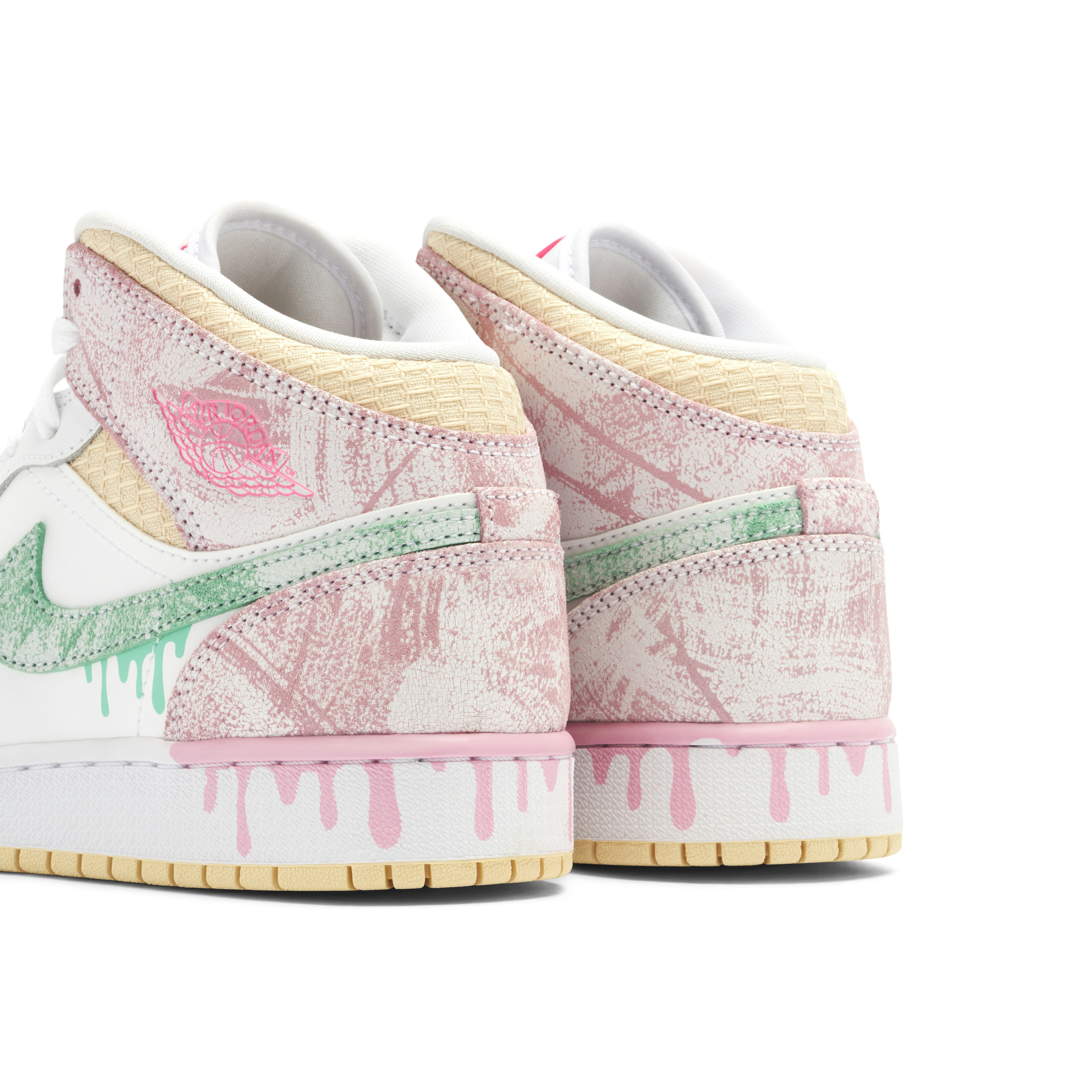 Air Jordan 1 Mid Paint Drip GS