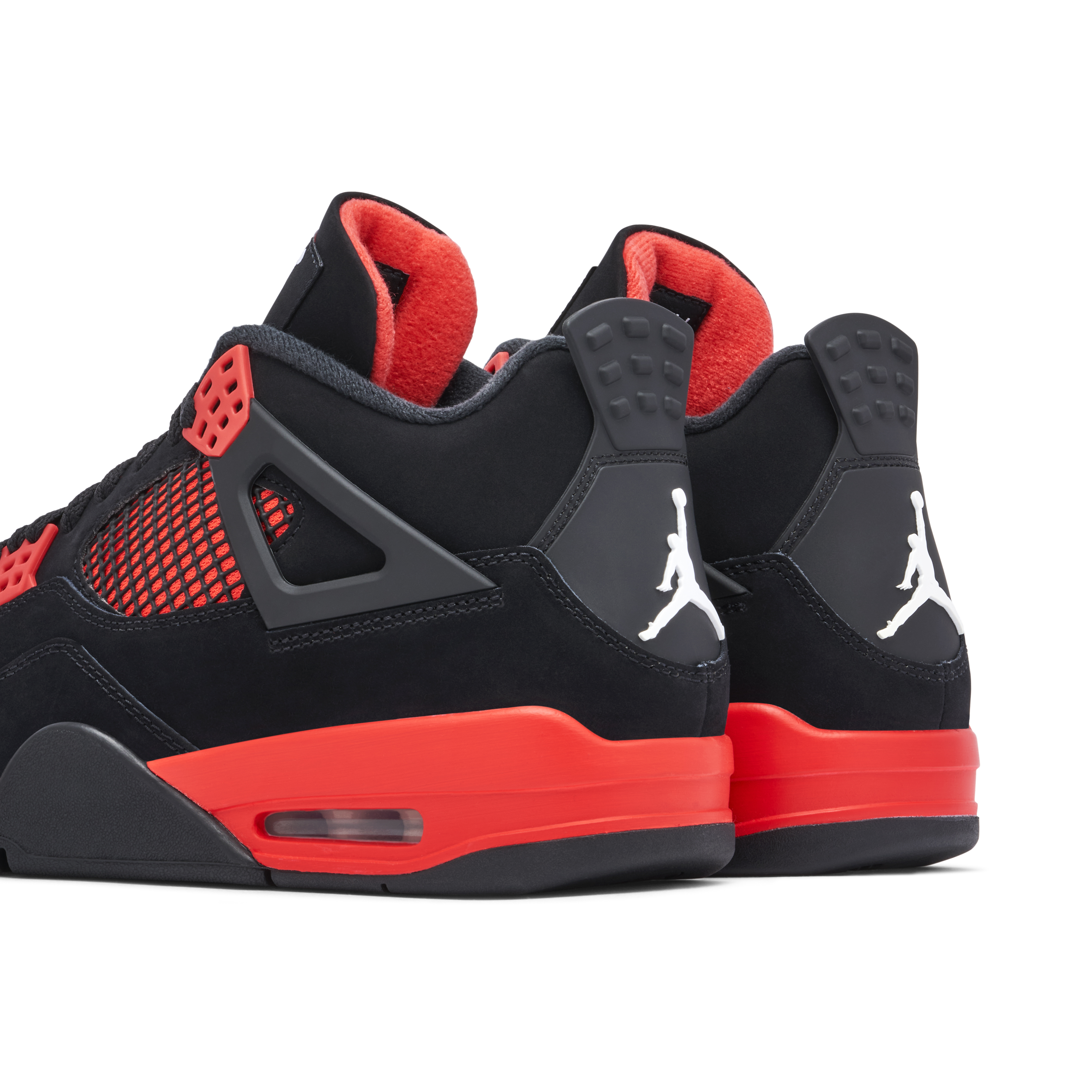 Black grey red jordan 4 best sale