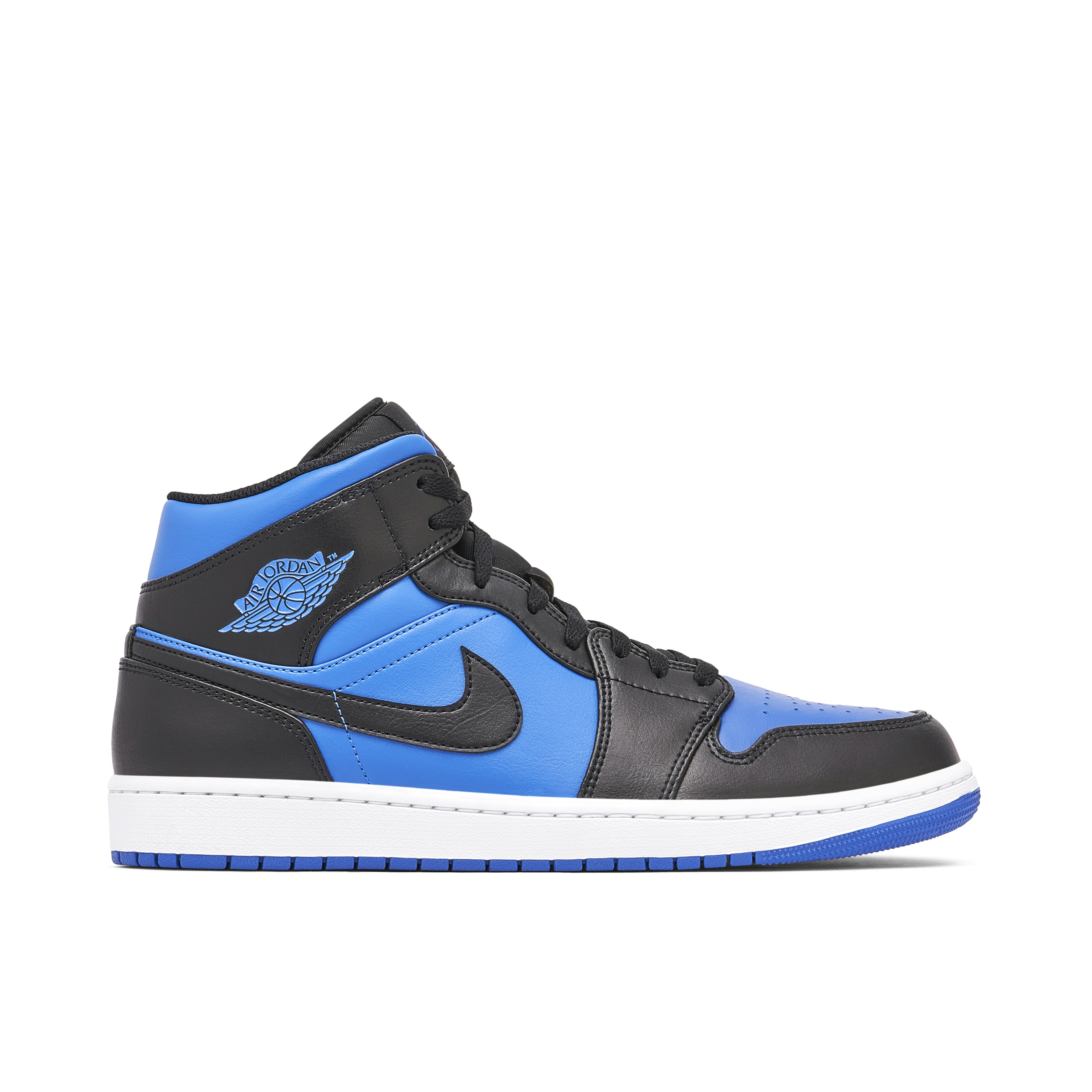 AIR JORDAN 1 MID BLACK ROYAL BLUE