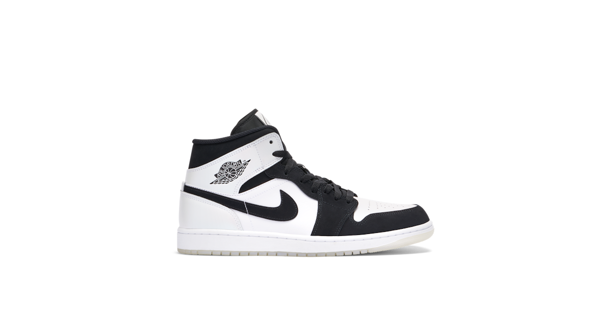 Air Jordan 1 Mid SE Diamond DH6933 100 Laced