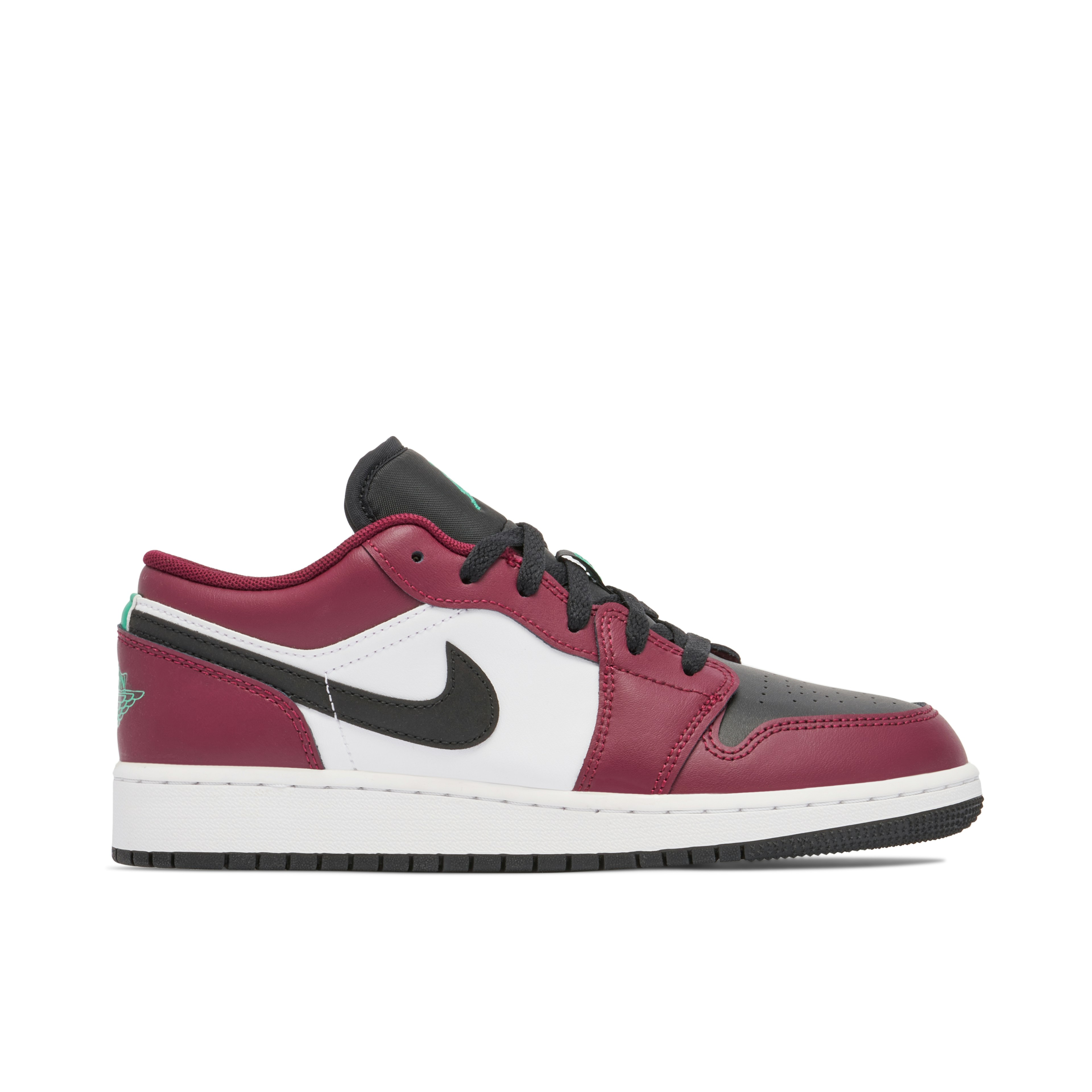 Air Jordan 1 Low Dark Beetroot Roma Green GS