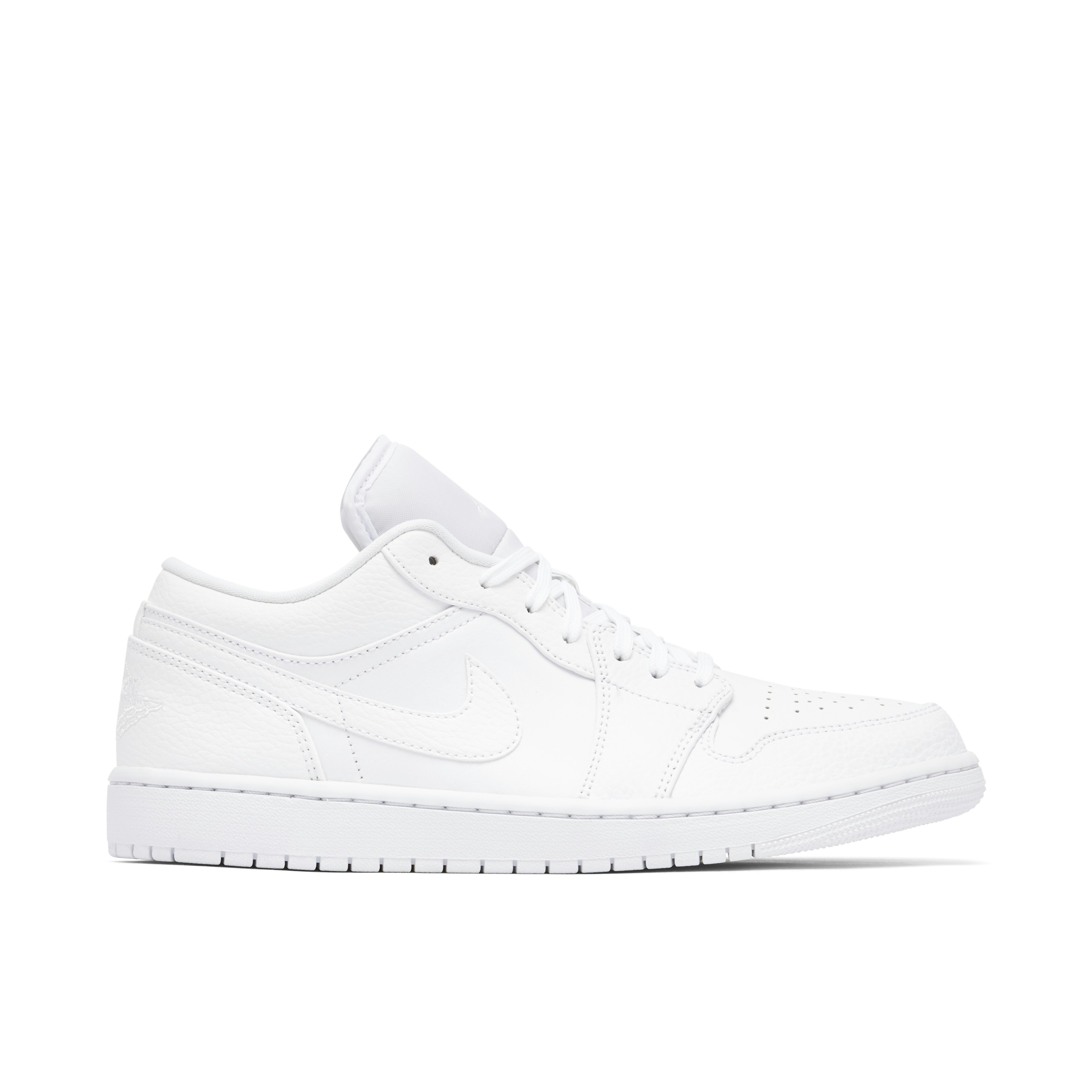 Air Jordan 1 Low Triple White Tumbled Leather