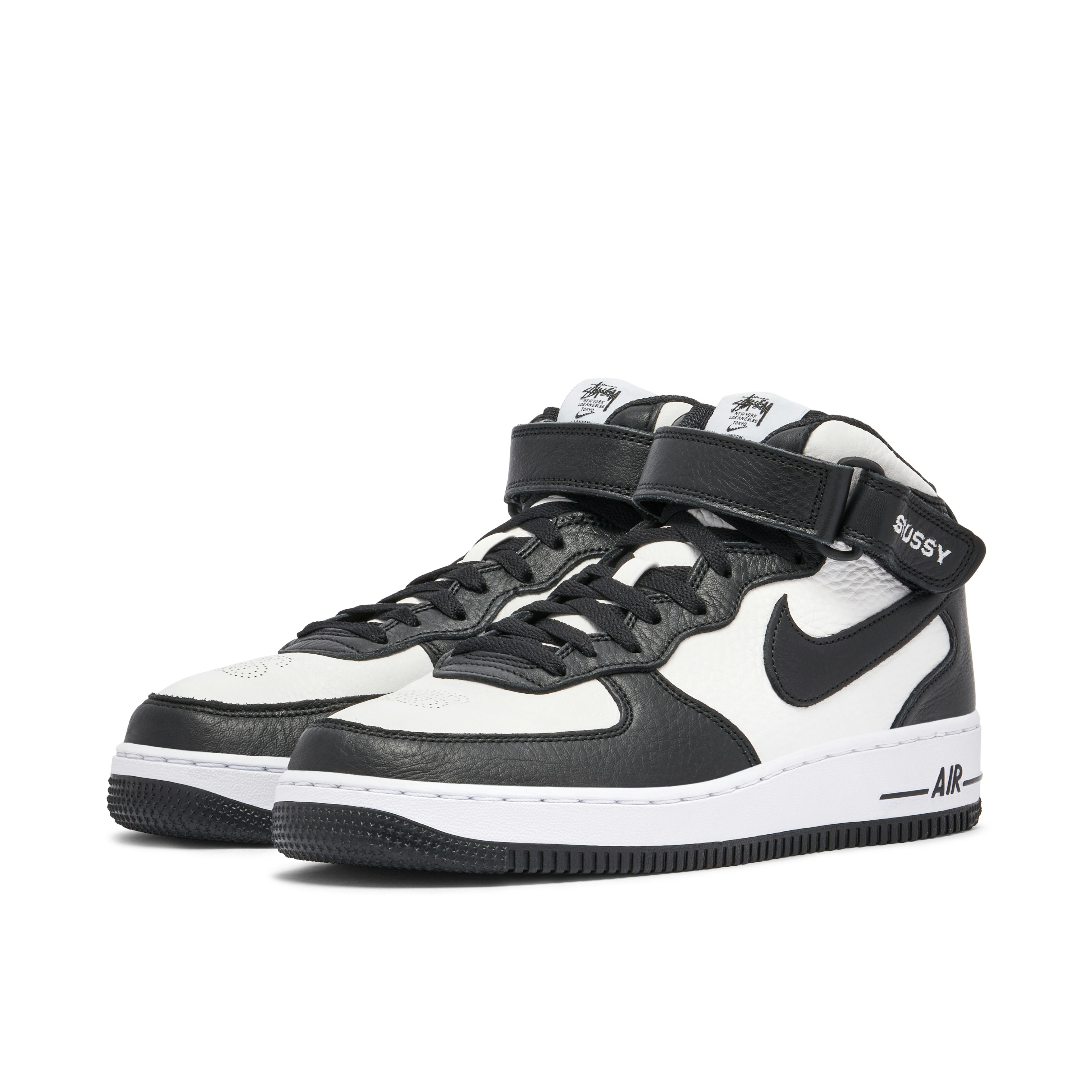 Stussy x Nike Air Force 1 Mid Black White