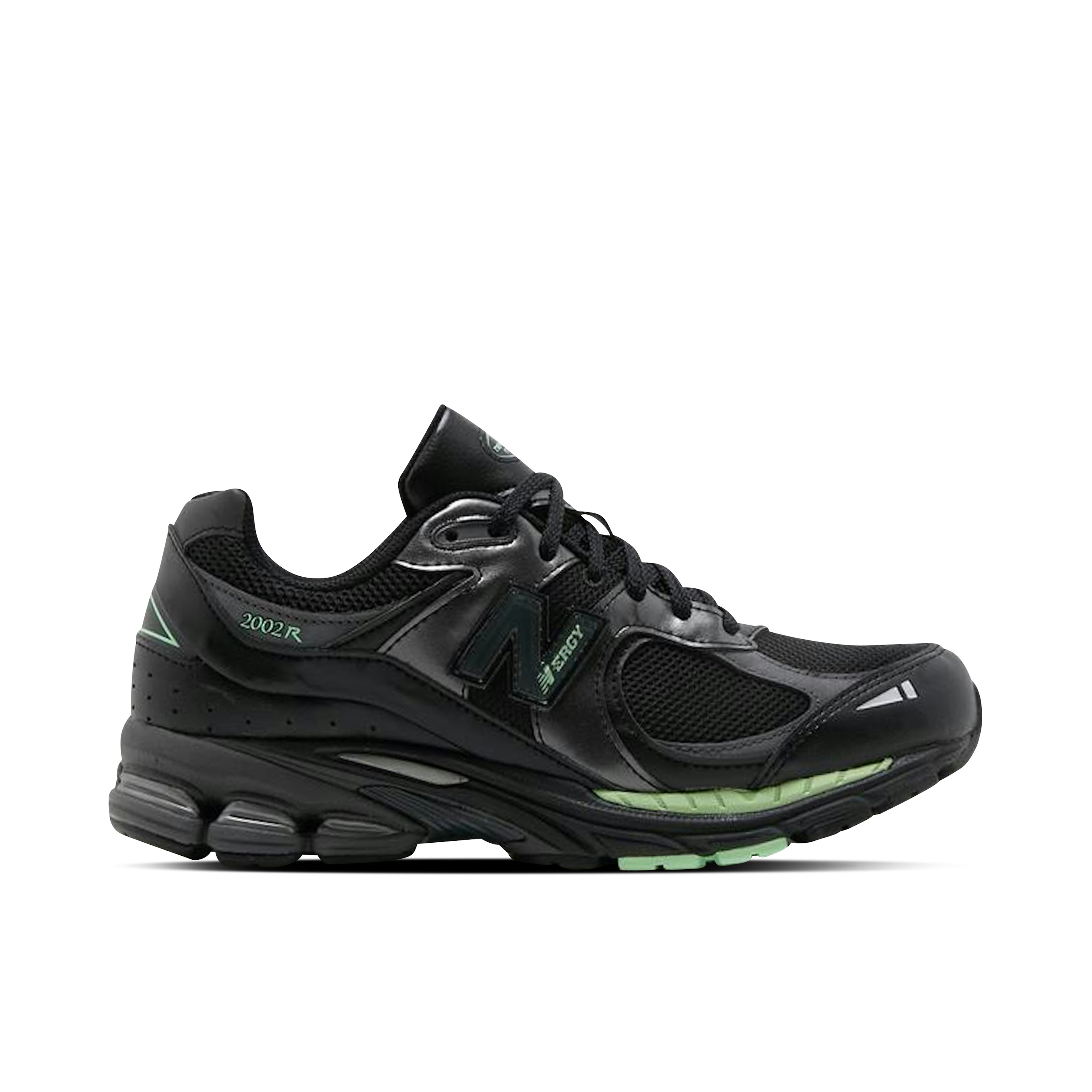 New Balance 2002R Black Silver Green