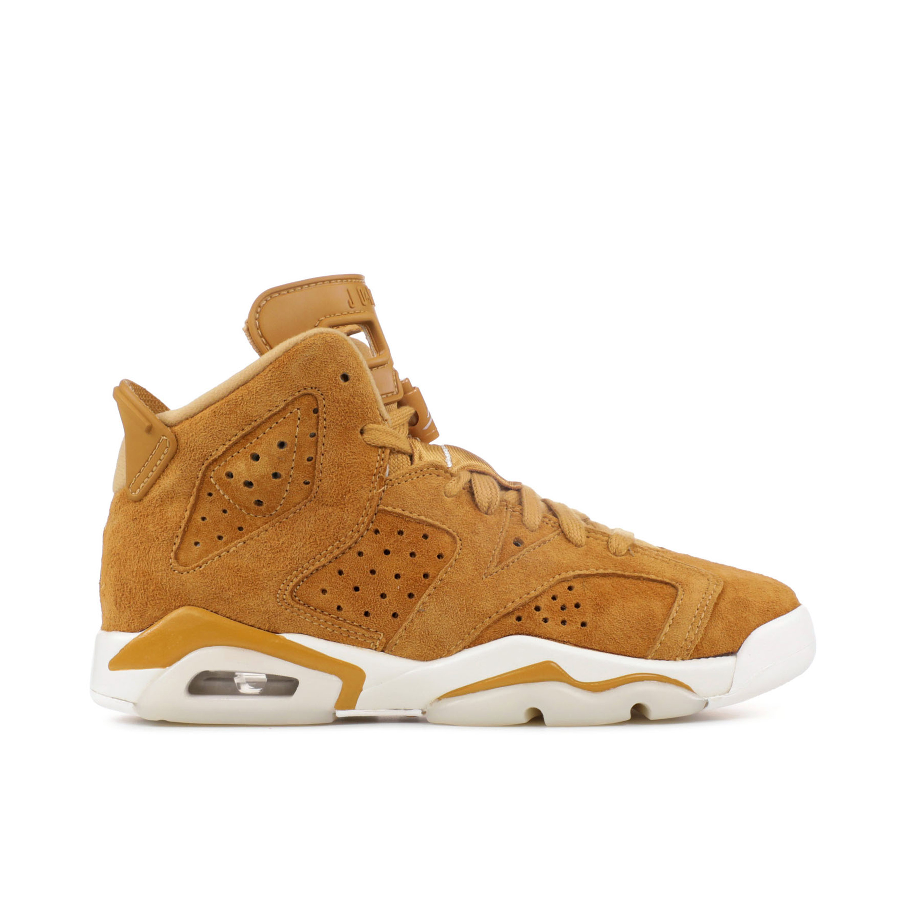 Air Jordan 6 Retro GS Wheat 384665 705 Laced