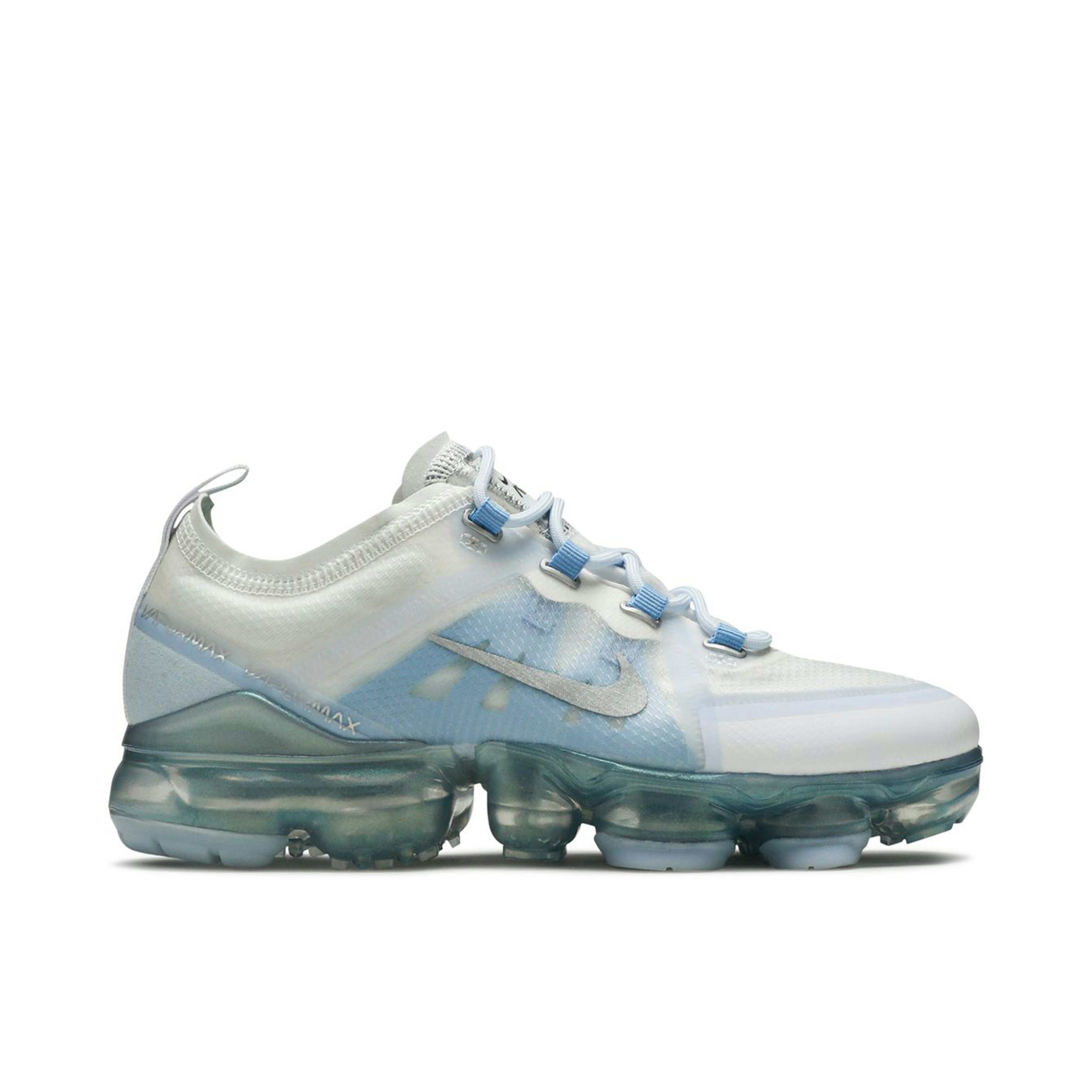 Nike Air VaporMax 2019 White Metallic Silver GS