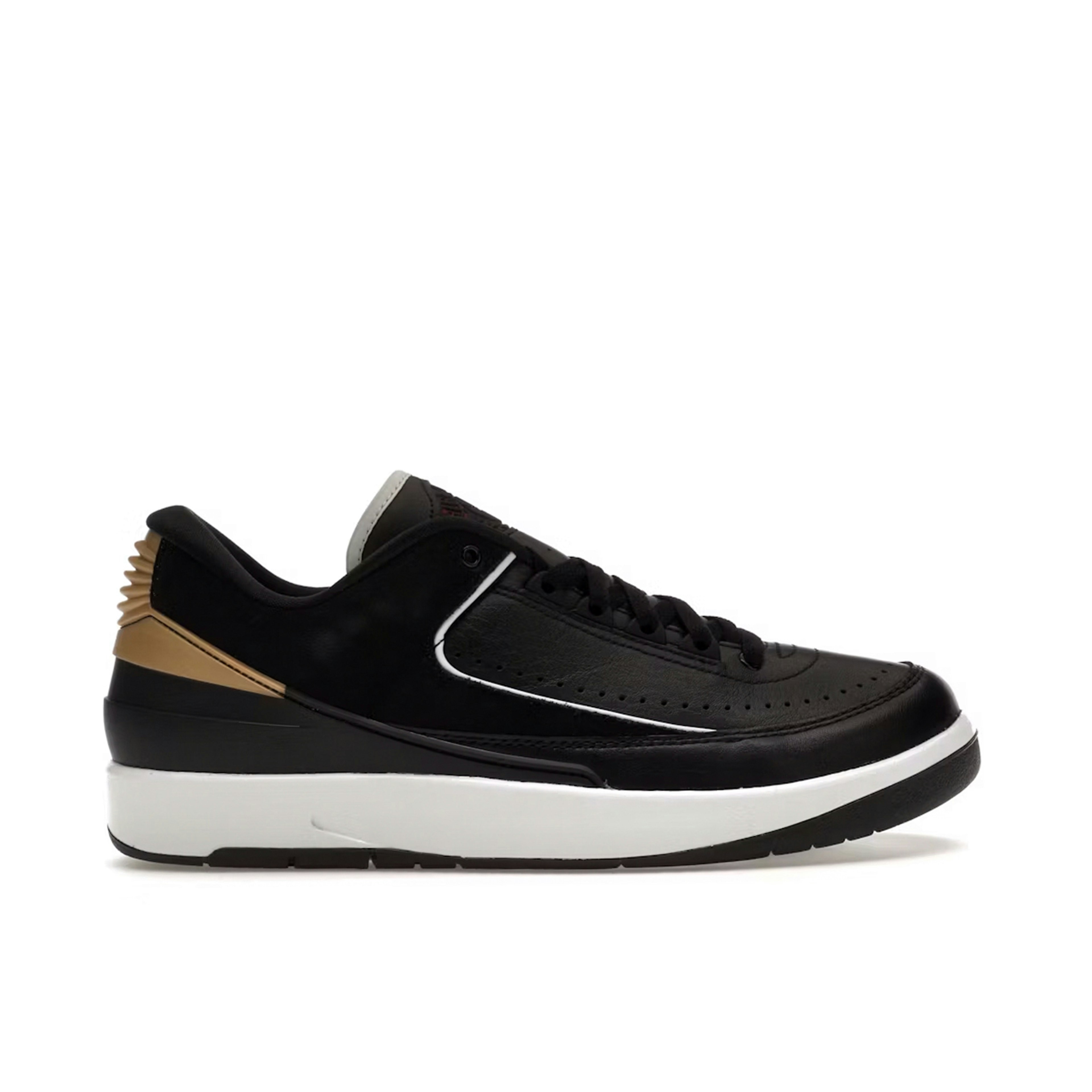 Air Jordan 2 Retro Low Black Metallic Gold Womens