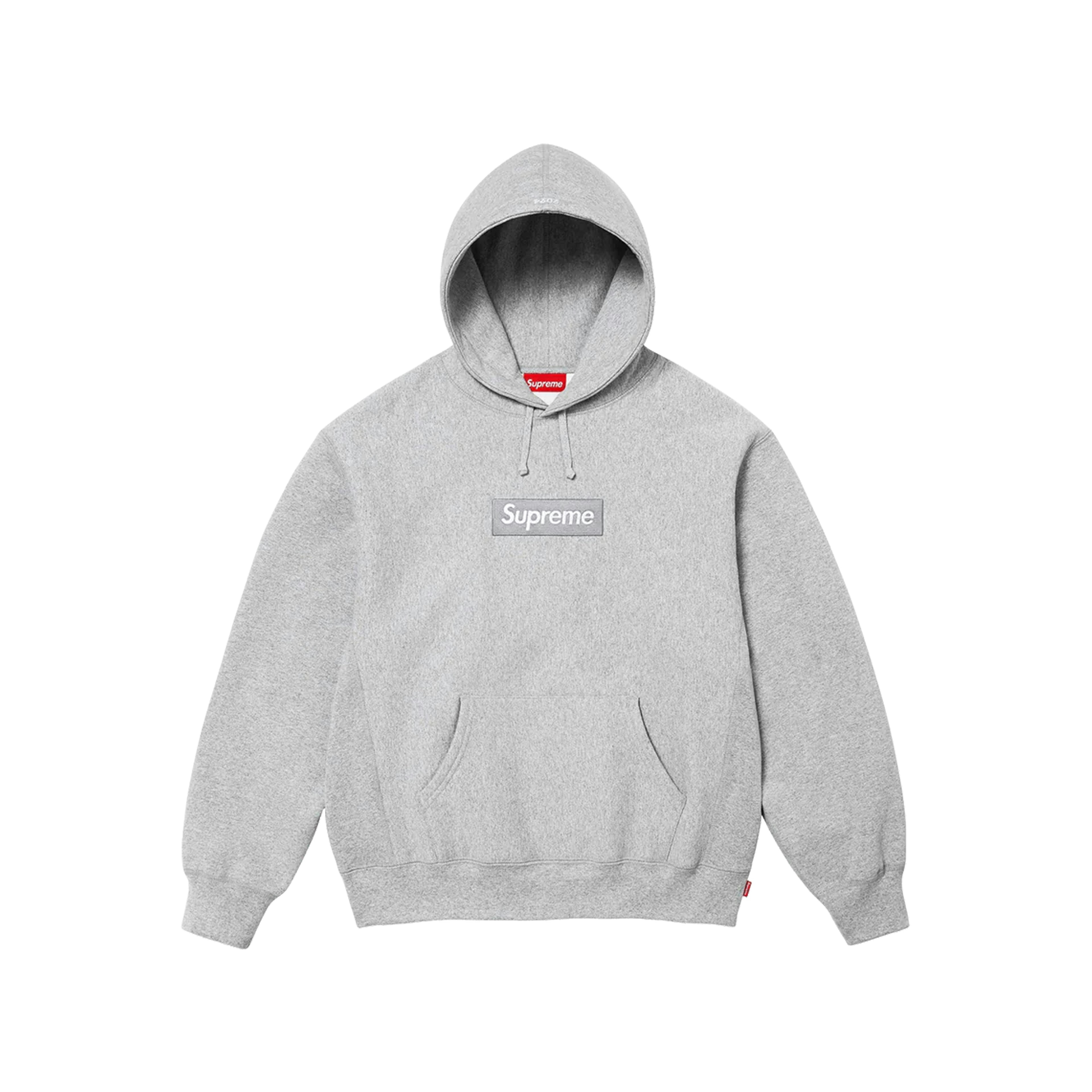 Supreme Box Logo Hooded Sweatshirt Grey