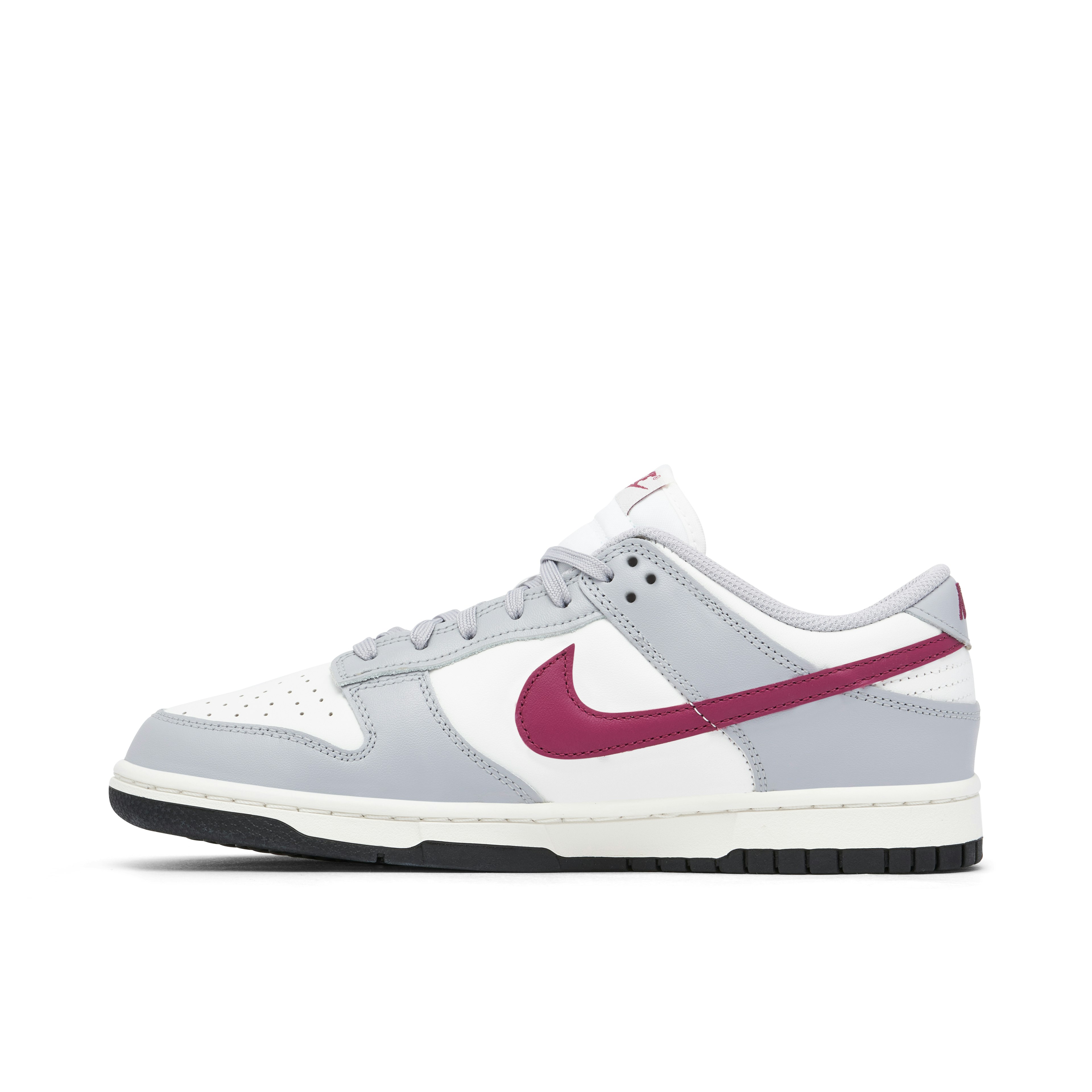 Nike Dunk Low Grey White Burgundy Womens