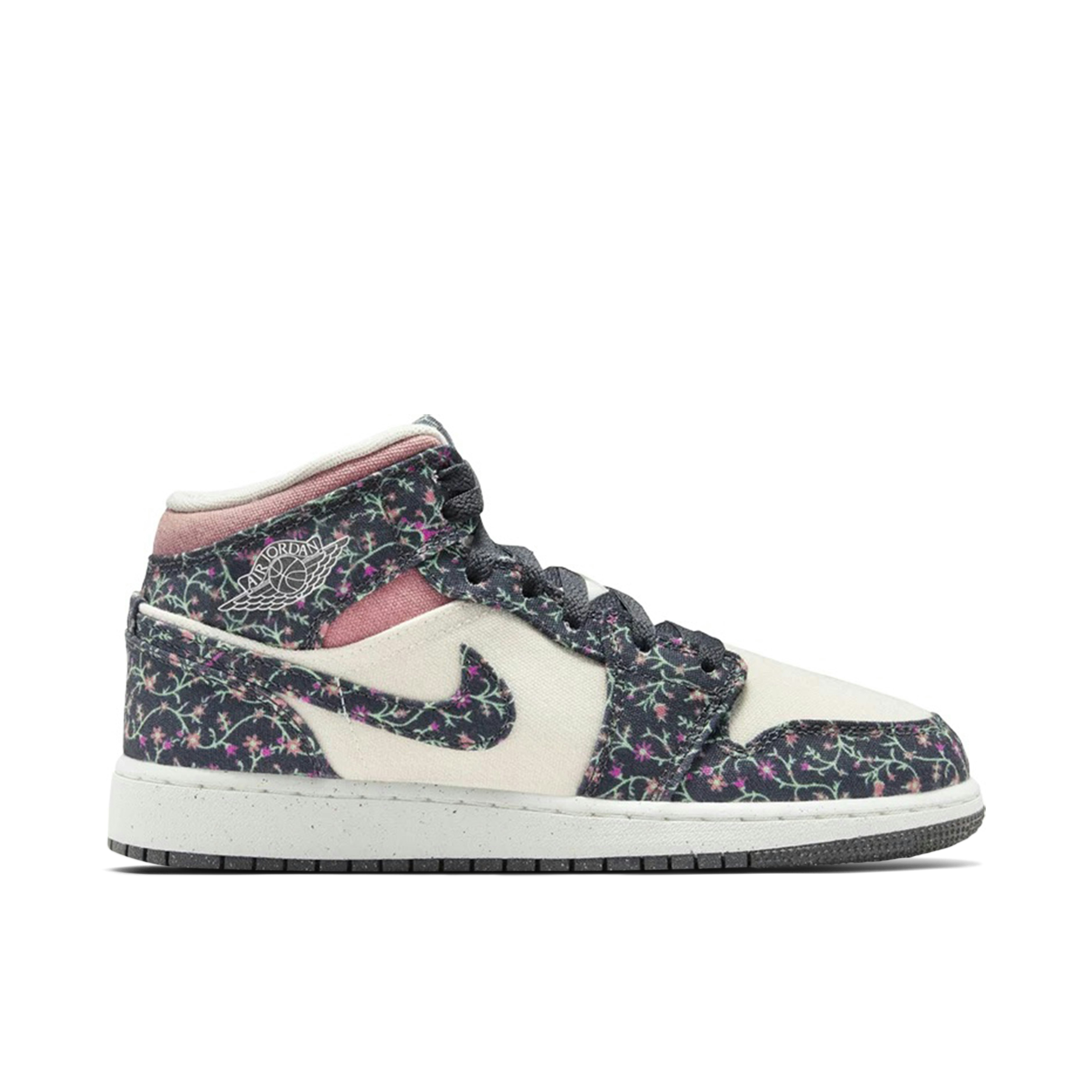 Air Jordan 1 Mid Floral Canvas GS