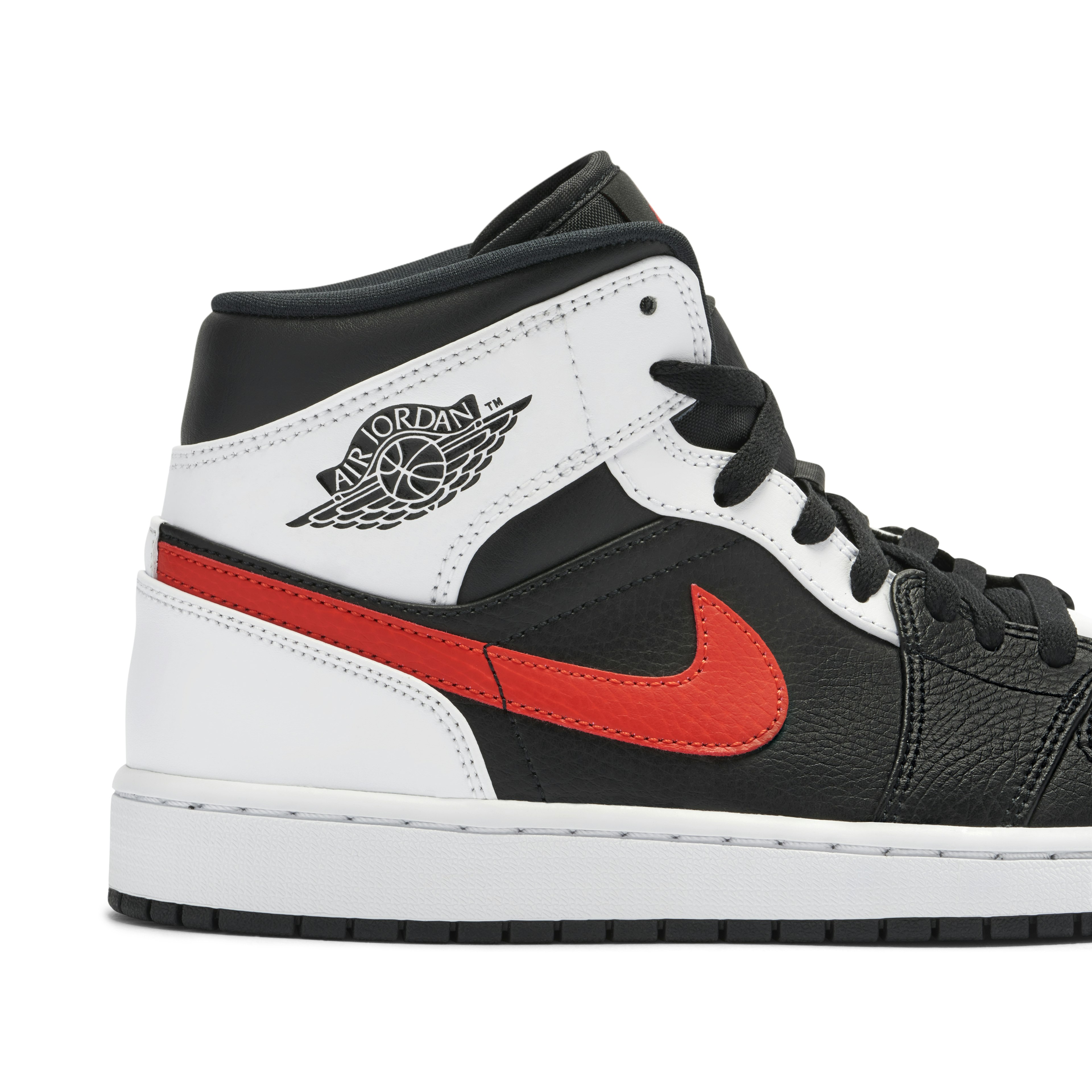 Air Jordan 1 Mid Black Chile Red White