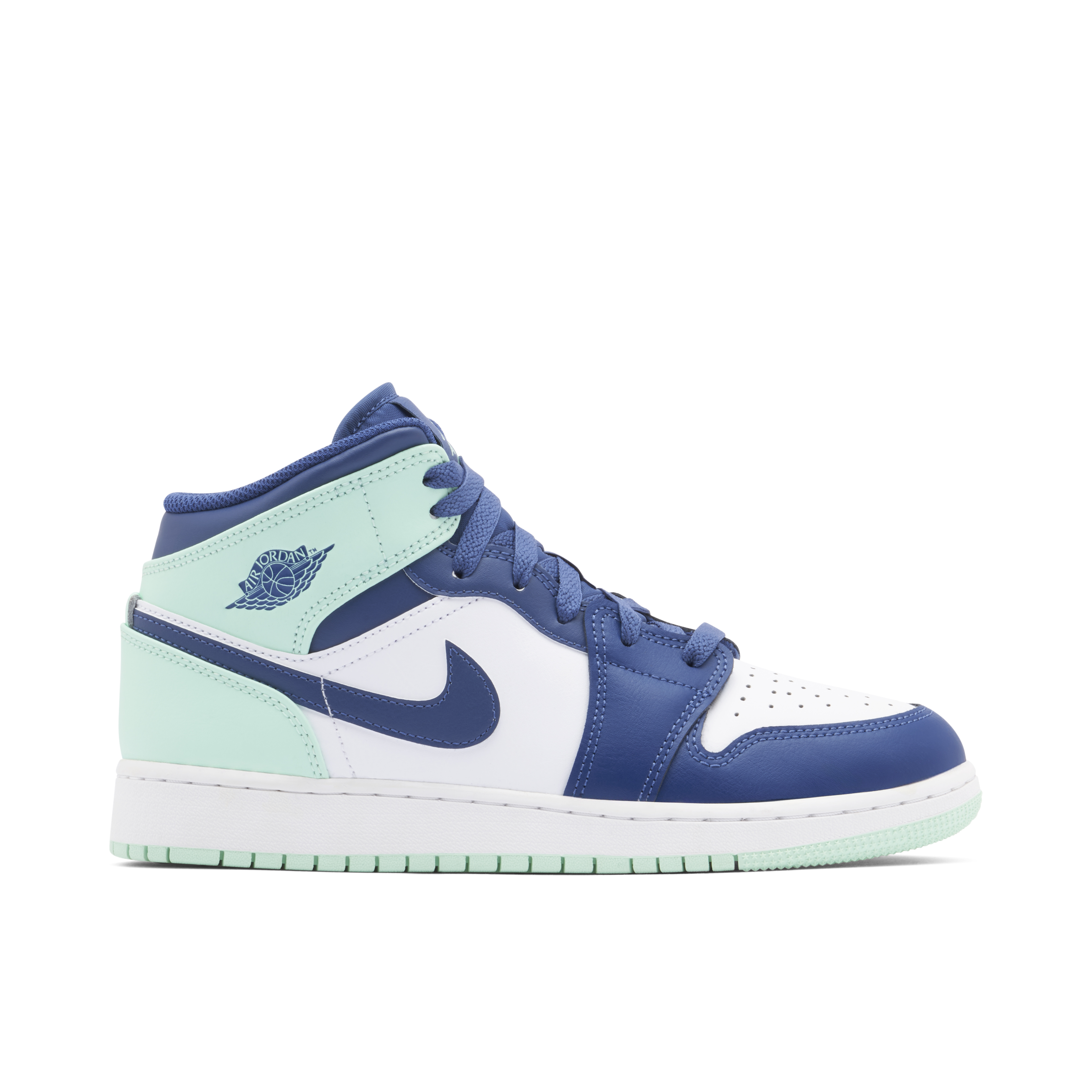 Air Jordan 1 Mid Blue Mint GS | 554725-413 | Laced