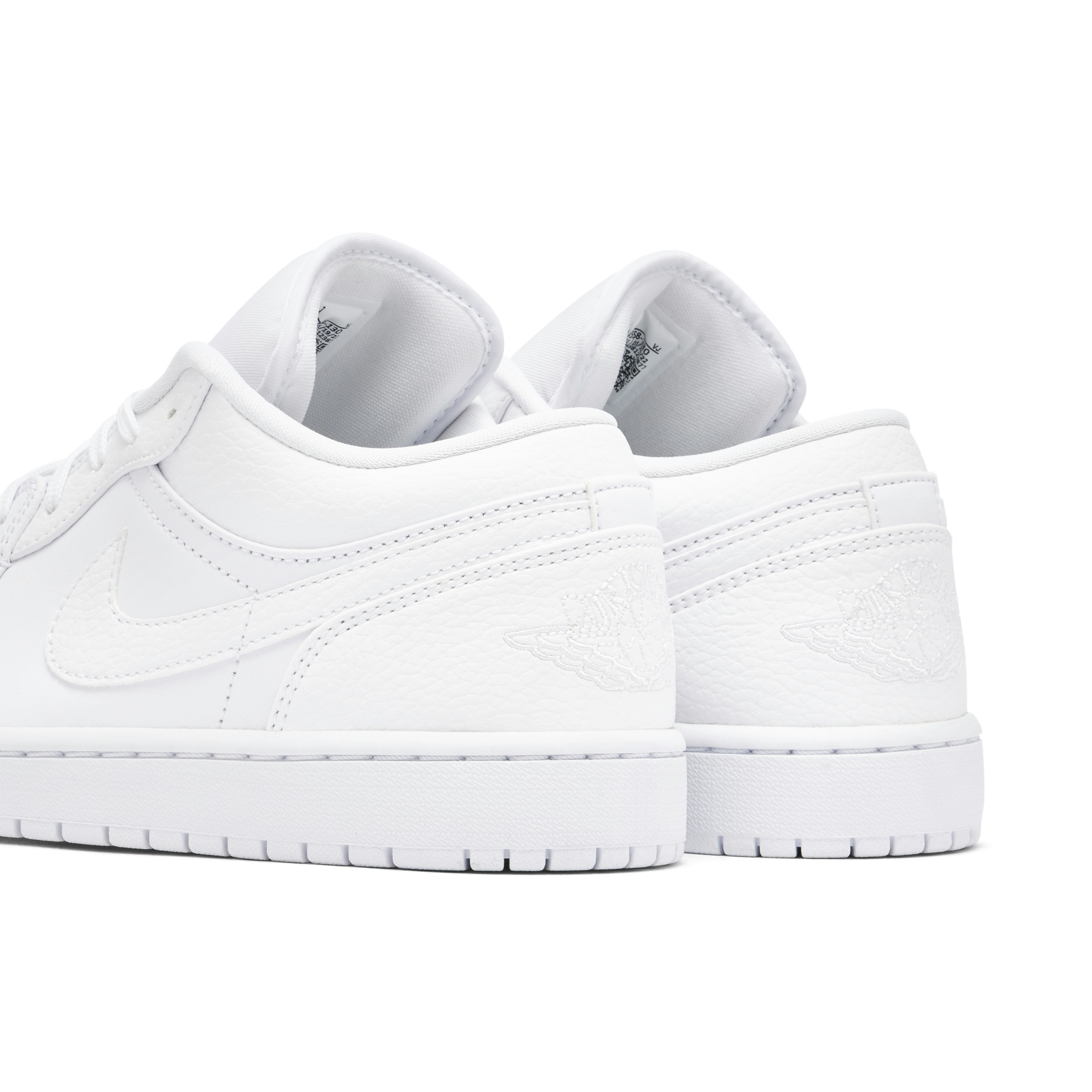 Air Jordan 1 Low Triple White Tumbled Leather