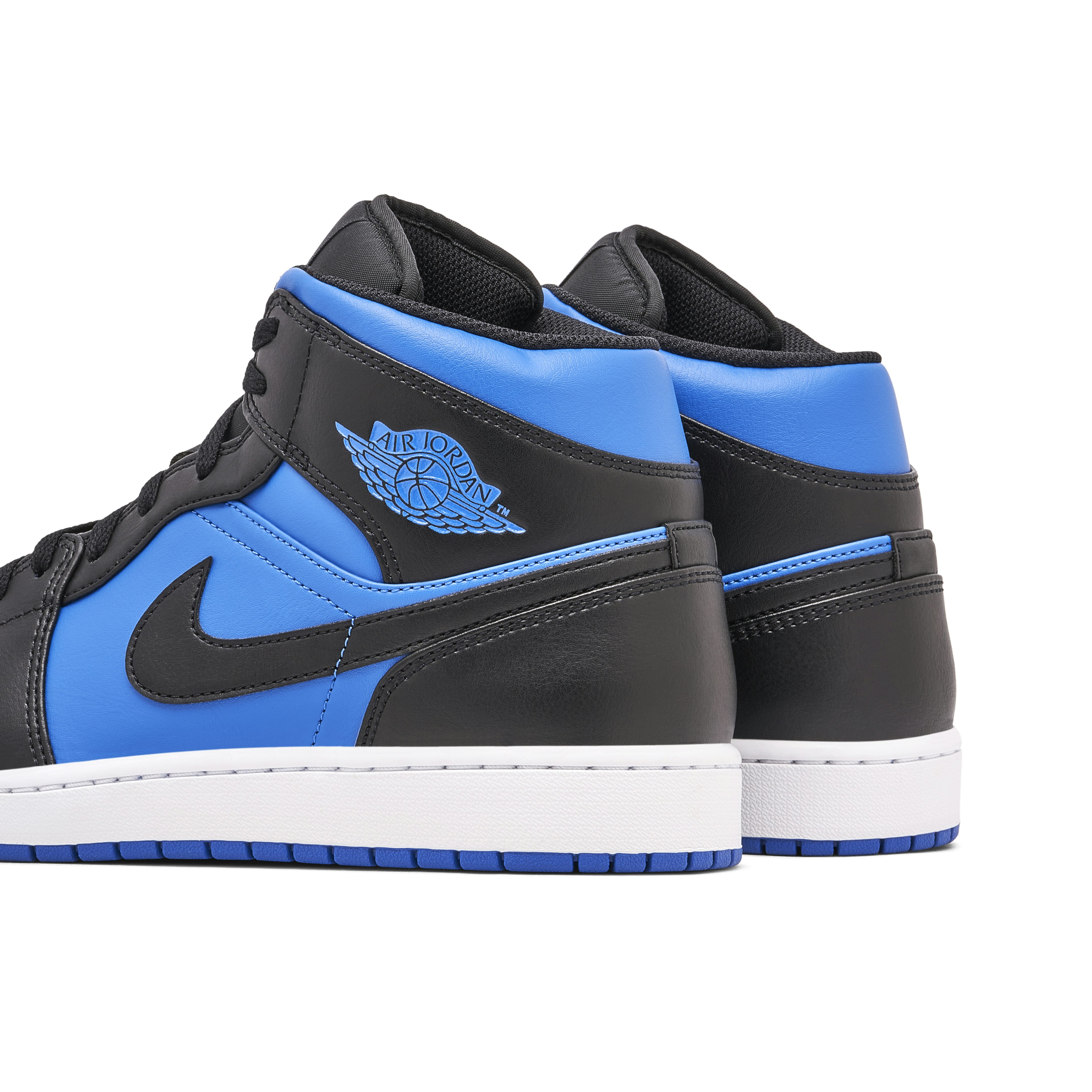 AIR JORDAN 1 MID BLACK ROYAL BLUE