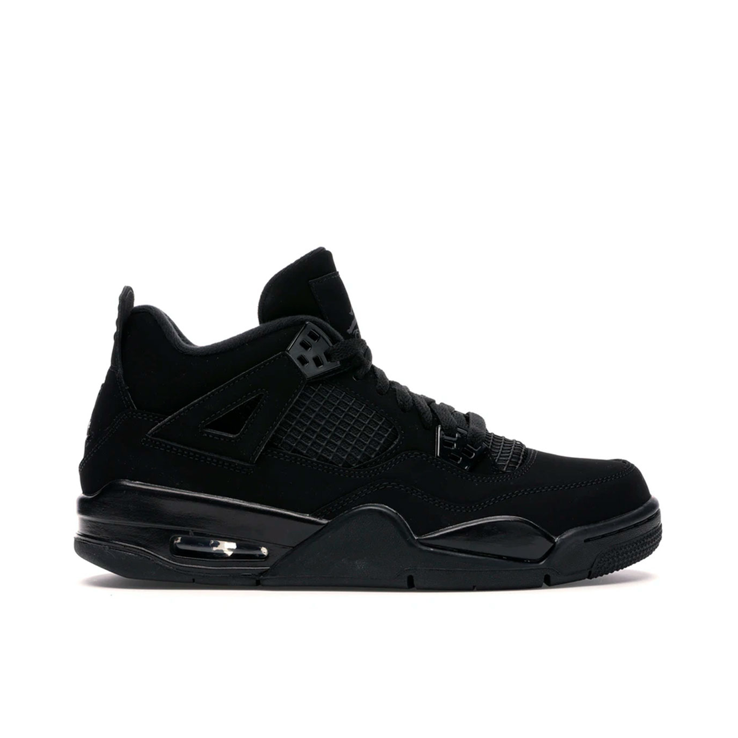 Air Jordan 4 Retro Black Cat GS 408452 010 Laced