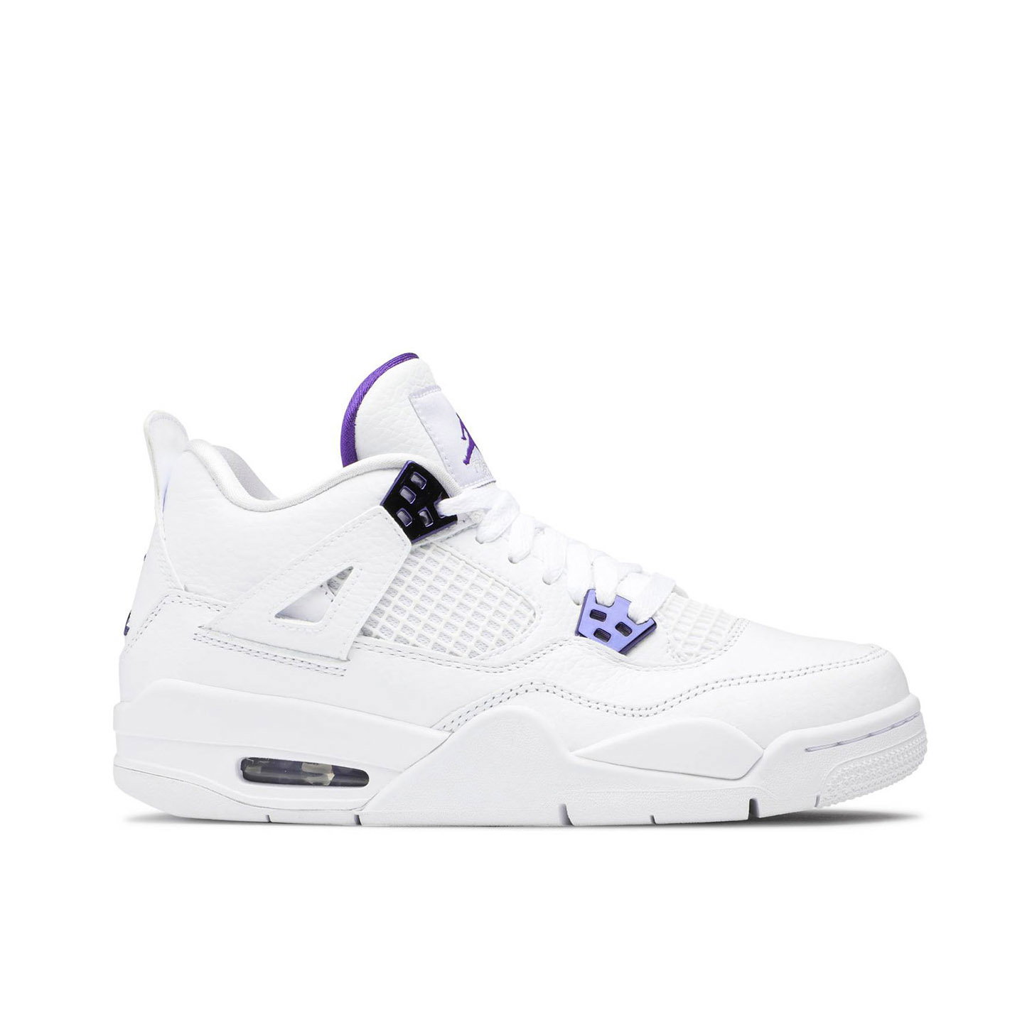 Nike Men’s size 9.5 Air Jordan 4 purple metallic retro og court white sneakers Sneakers Release – Jordan 4 Retro “Metallic  main image 2