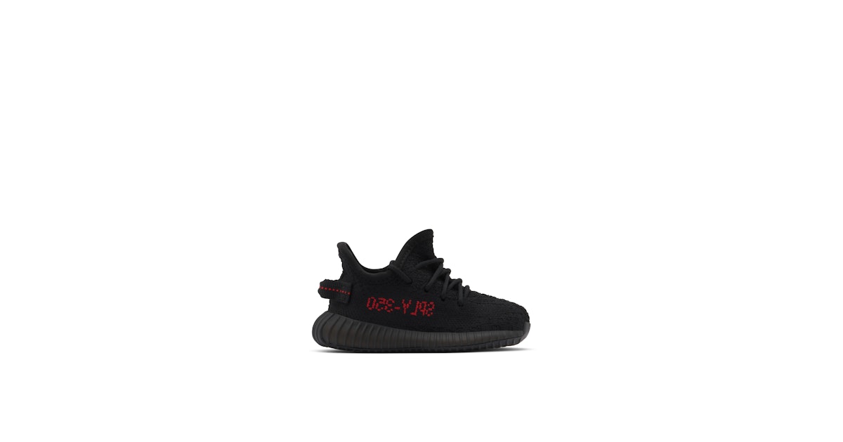 Yeezy Boost 350 V2 Bred Infant BB6372 Laced