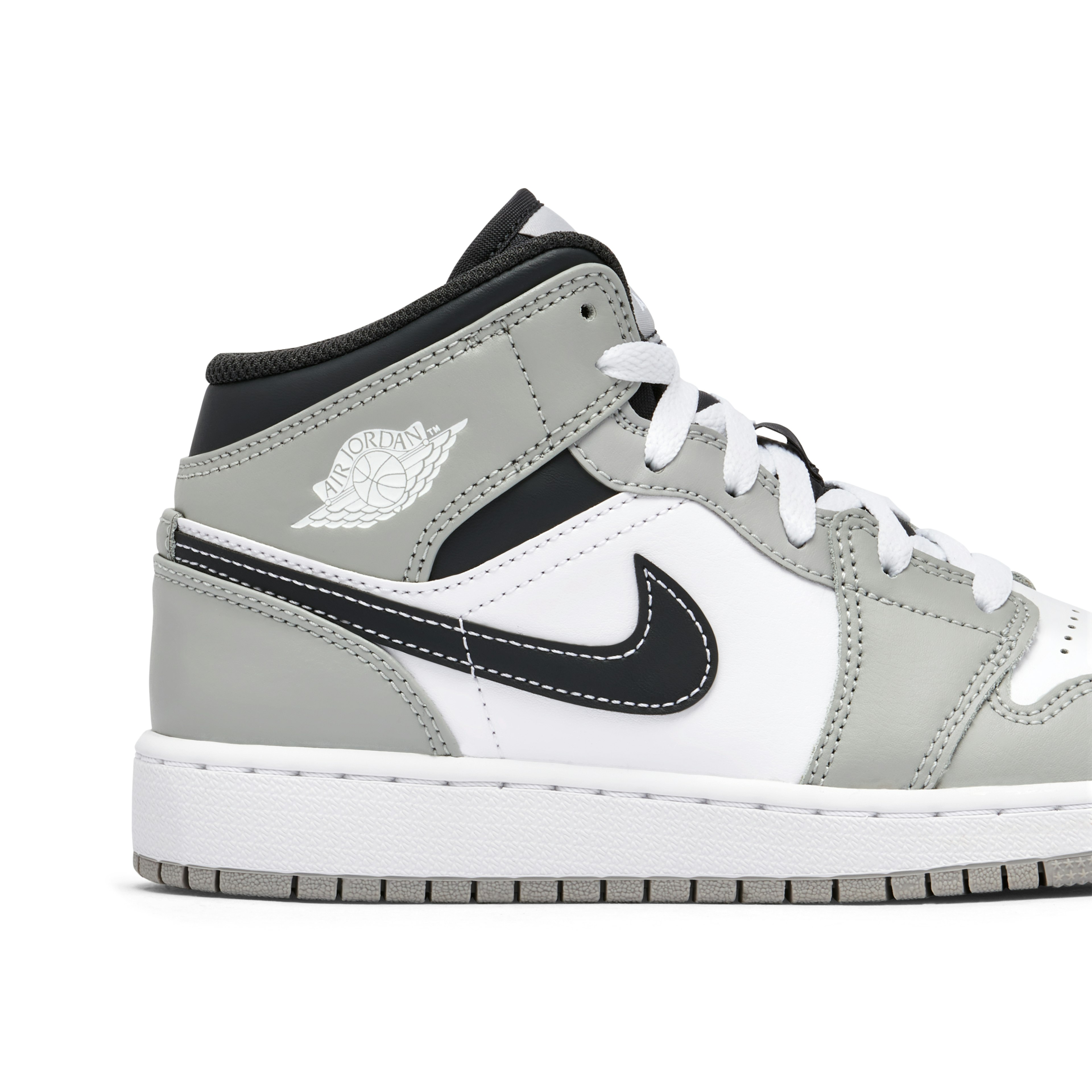 Air Jordan 1 Mid Light Smoke Grey Anthracite GS