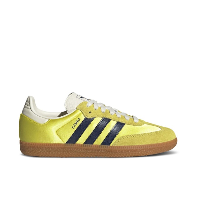 Adidas Samba OG Shock Yellow Night Indigo Womens JI2594 Laced