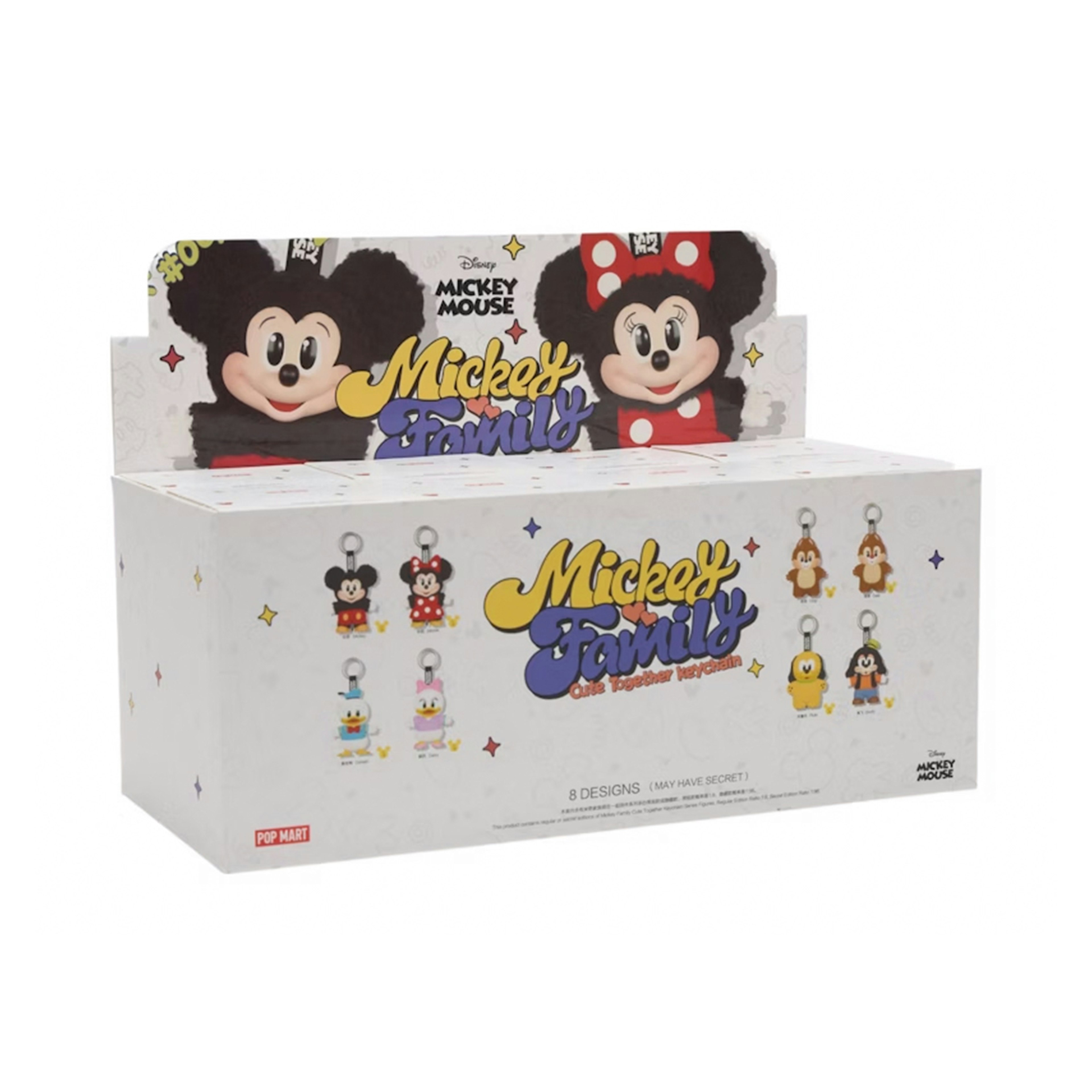 Pop Mart Disney Mickey Family Together Series Plush Keychain Sealed Case (8 Blind Box)