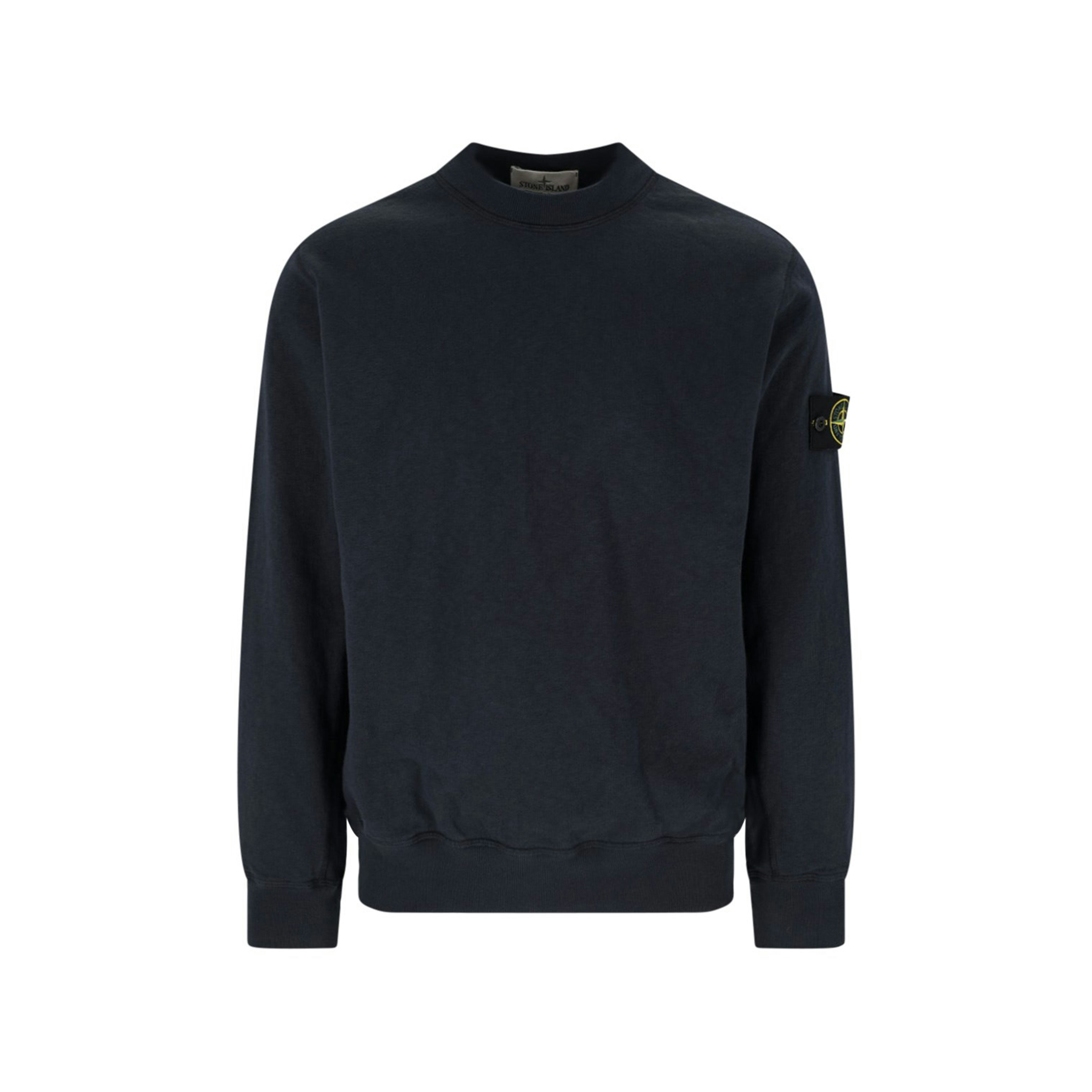 Stone Island Crewneck Logo Sweatshirt Navy