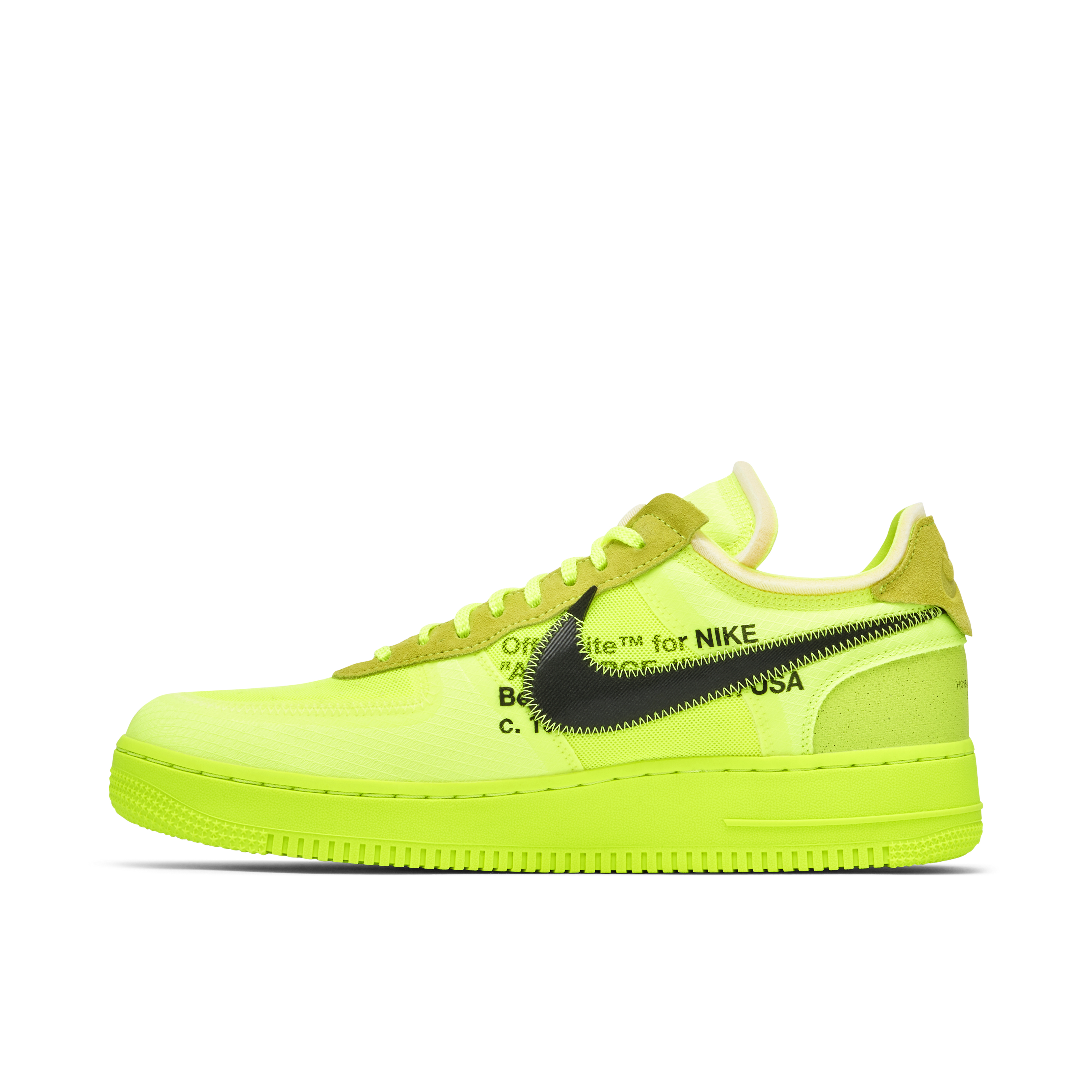 Nike air force 1 low neon yellow on sale