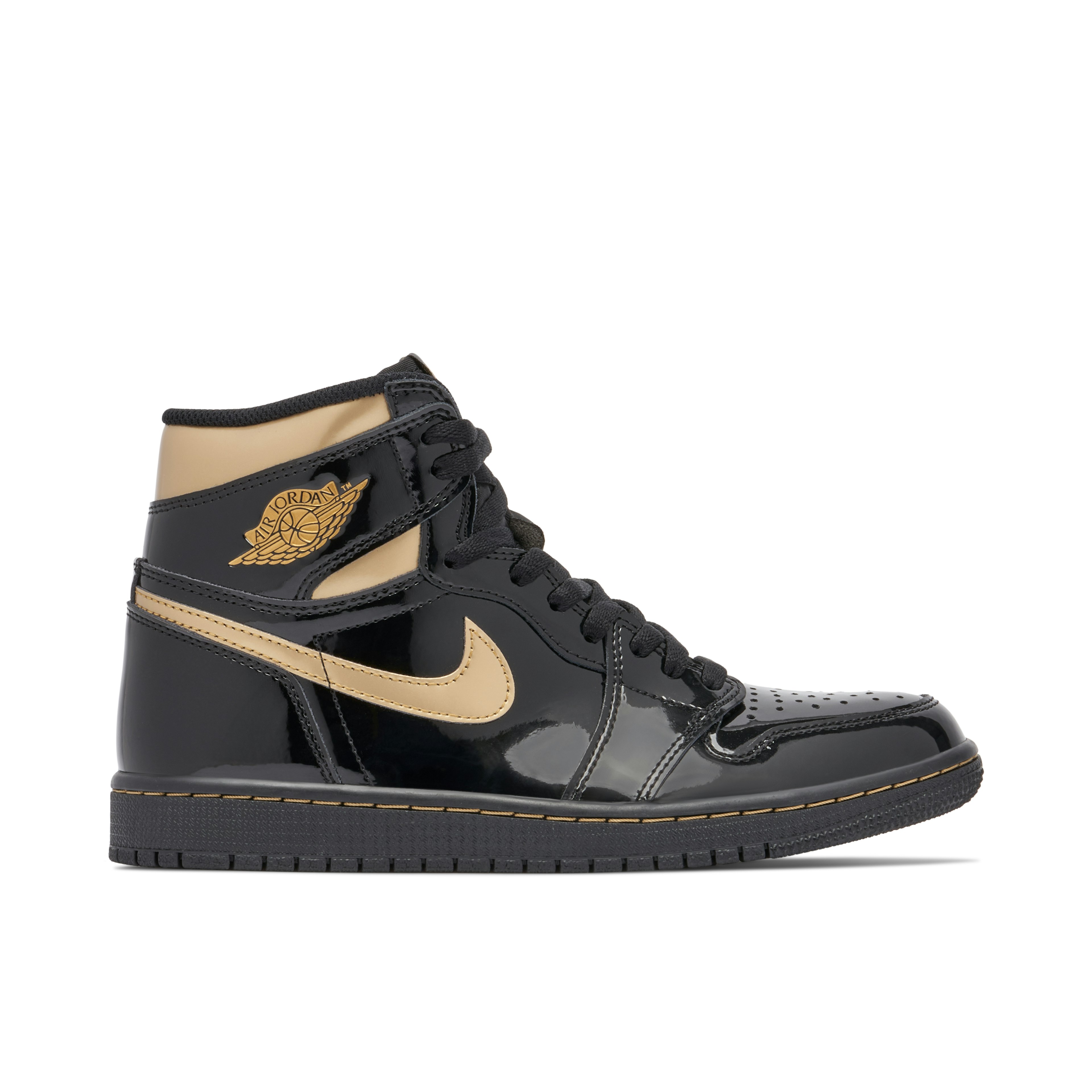 Air Jordan 1 High OG Patent Black Gold