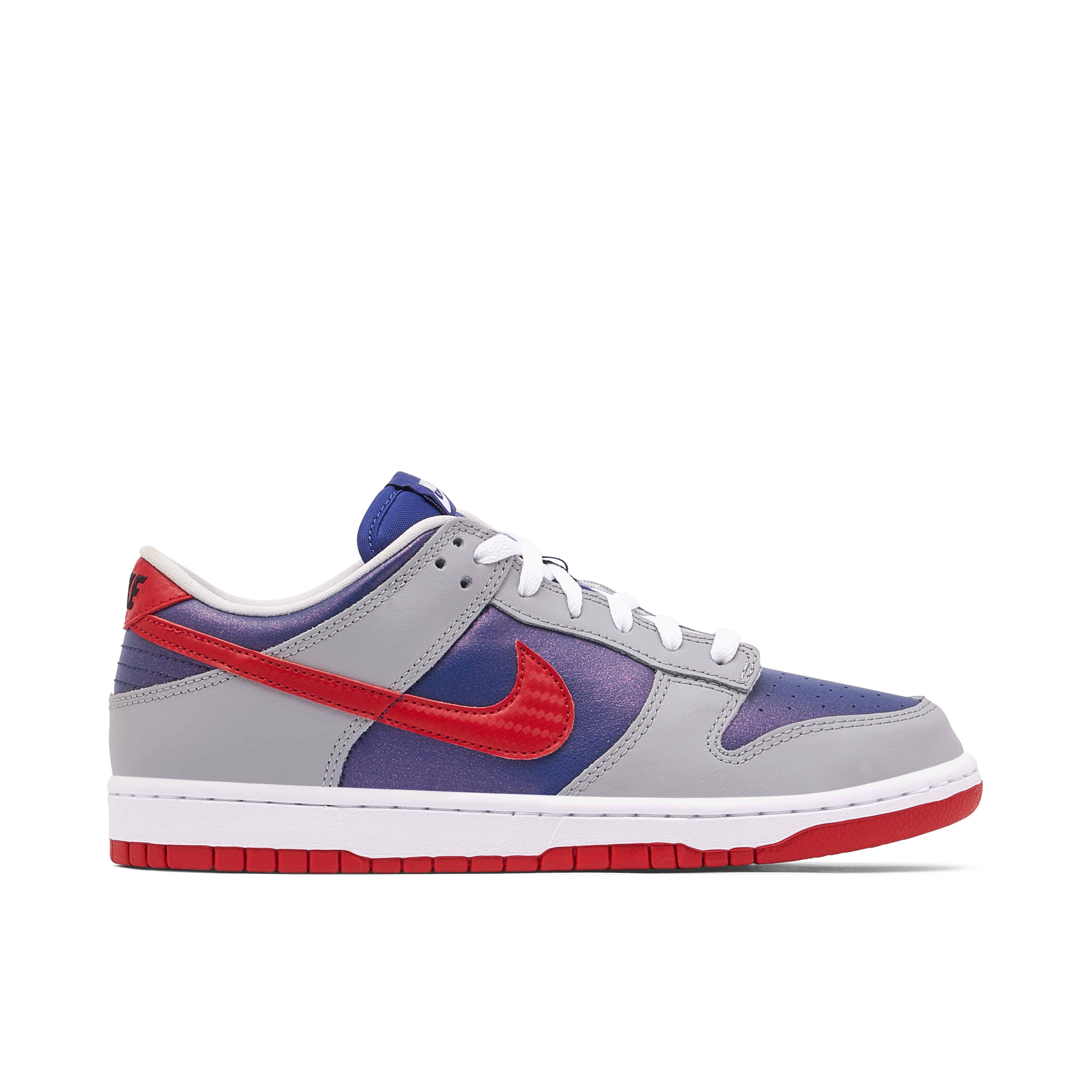 Red and blue nike dunks on sale