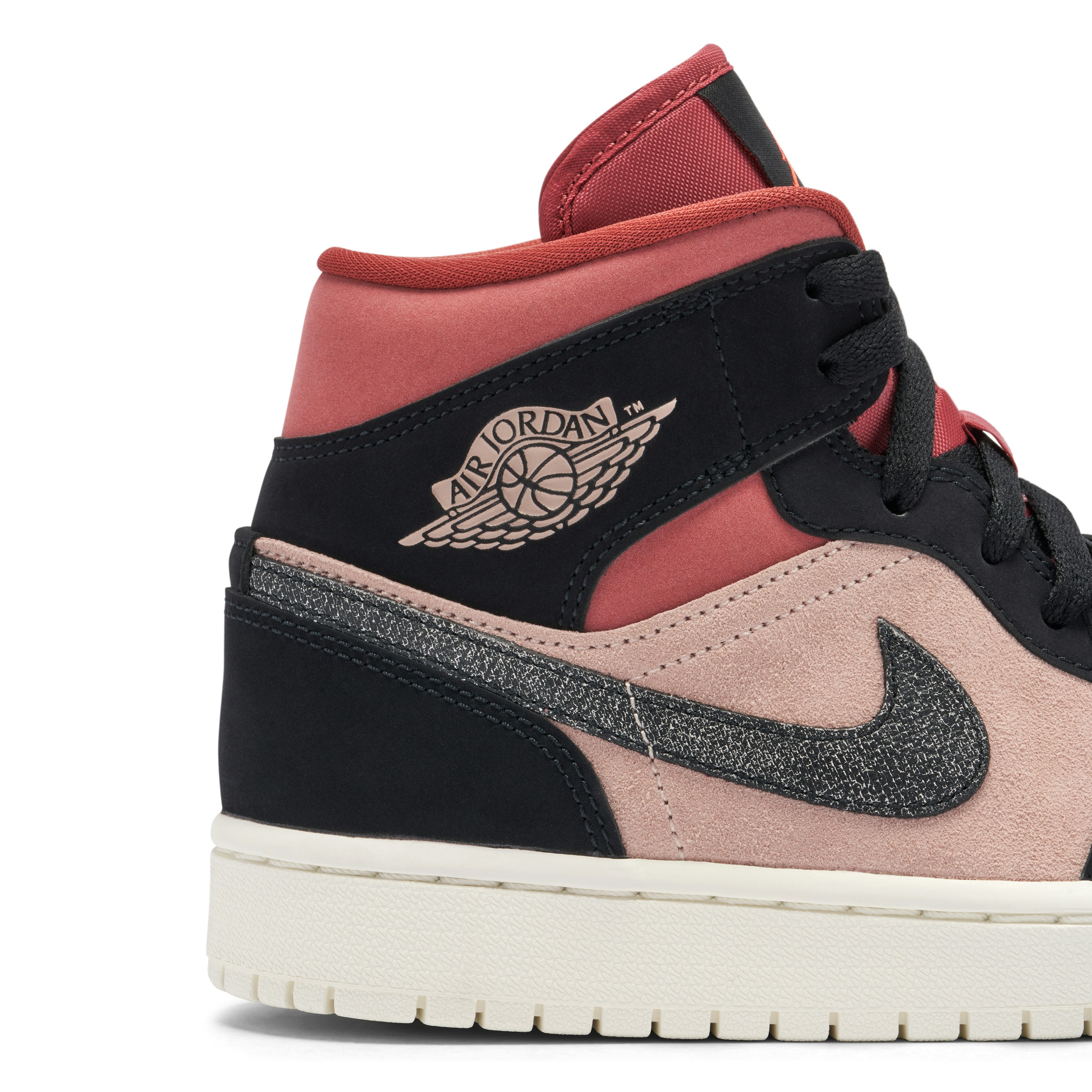 Air Jordan 1 Mid Burgundy Dusty Pink Womens
