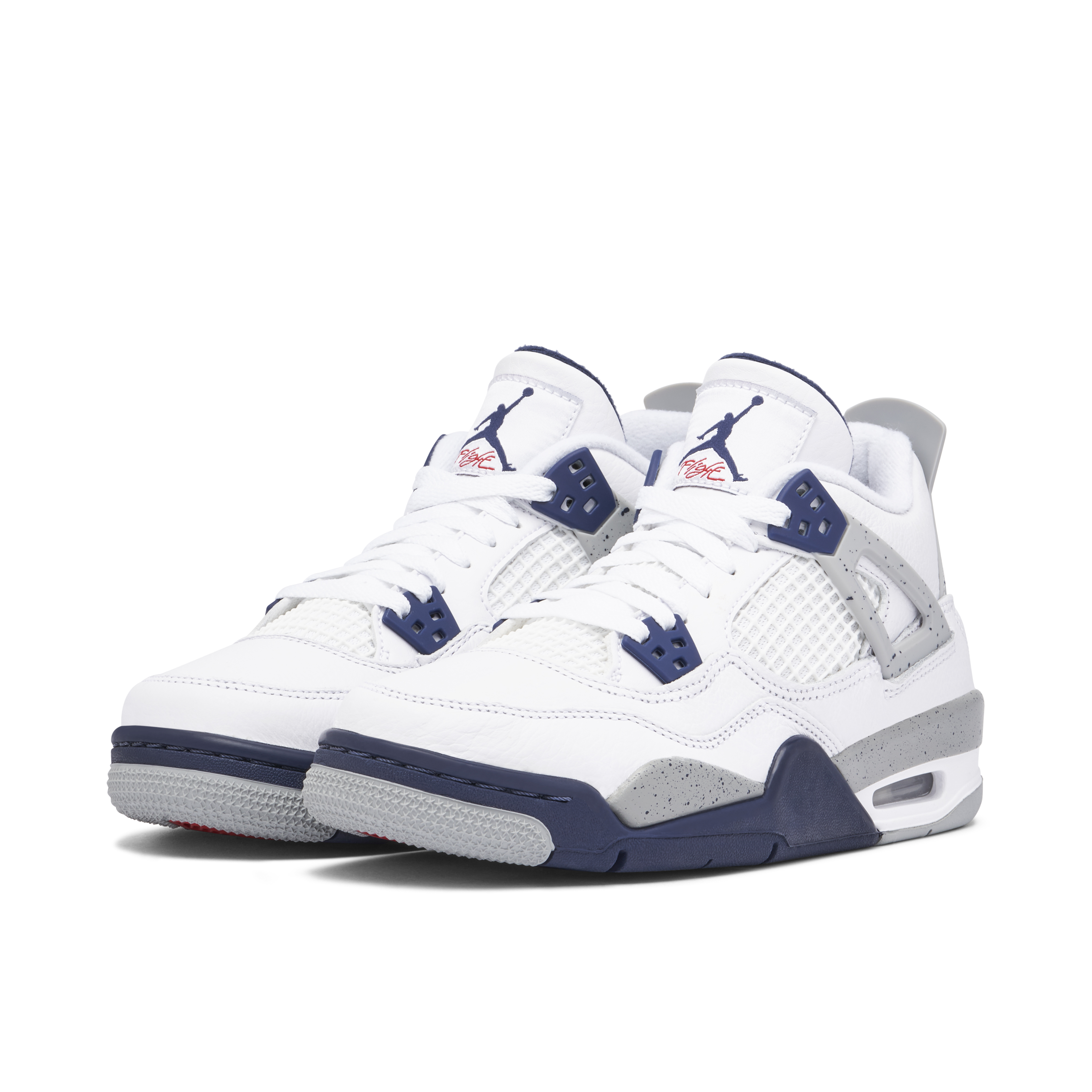 Air Jordan 4 Retro Midnight Navy GS 408452 140 Laced