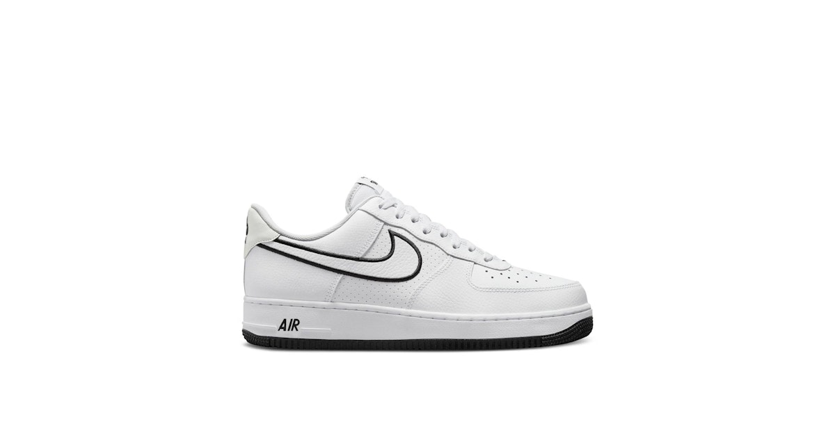 Nike Air Force 1 07 Embroidered Swoosh White Black | FJ4211-100 | Laced