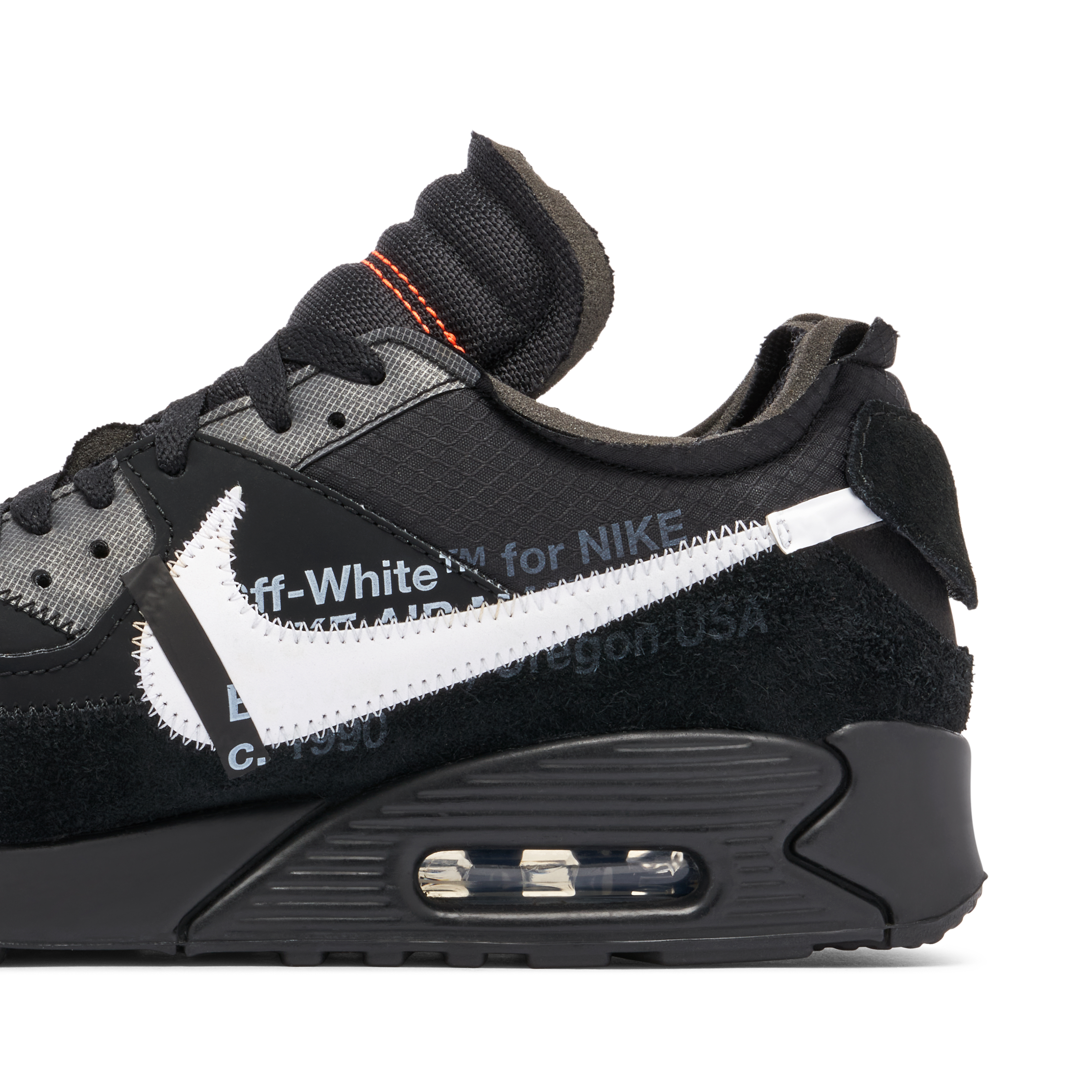 Off white nike air max 90 black price best sale