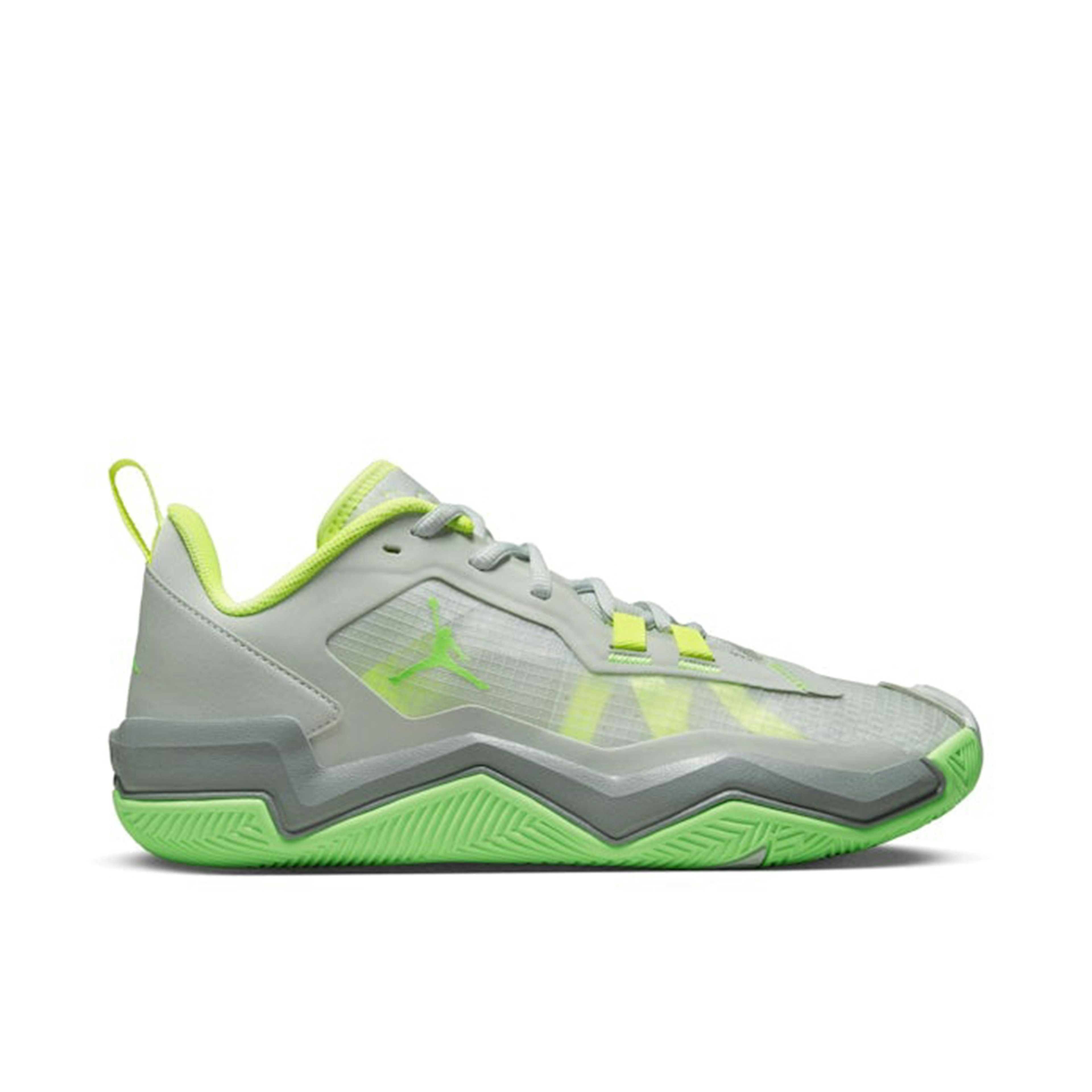 Air Jordan One Take 4 Light Silver Volt Particle Grey Green Strike