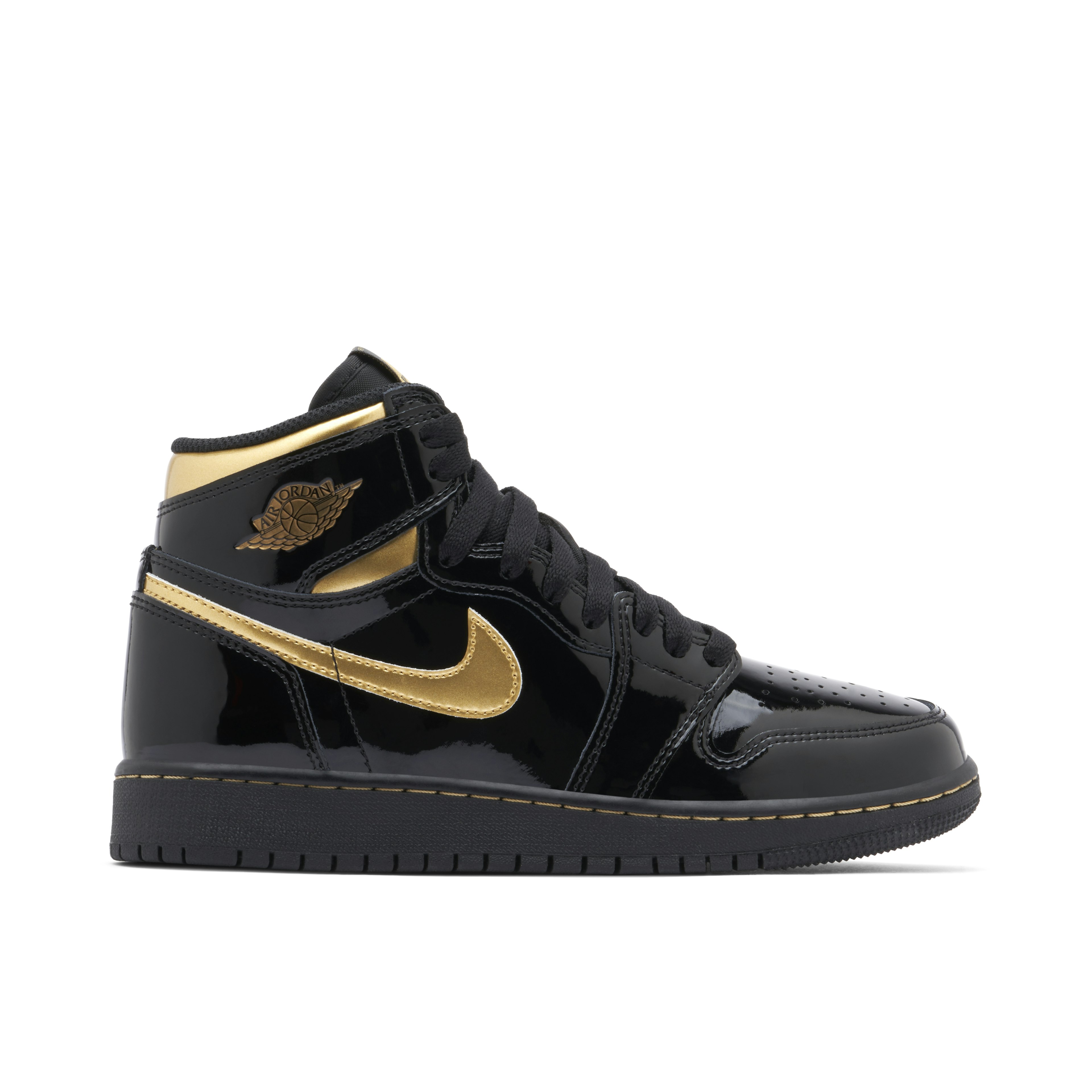 Air Jordan 1 Retro High OG GS Black Metallic Gold