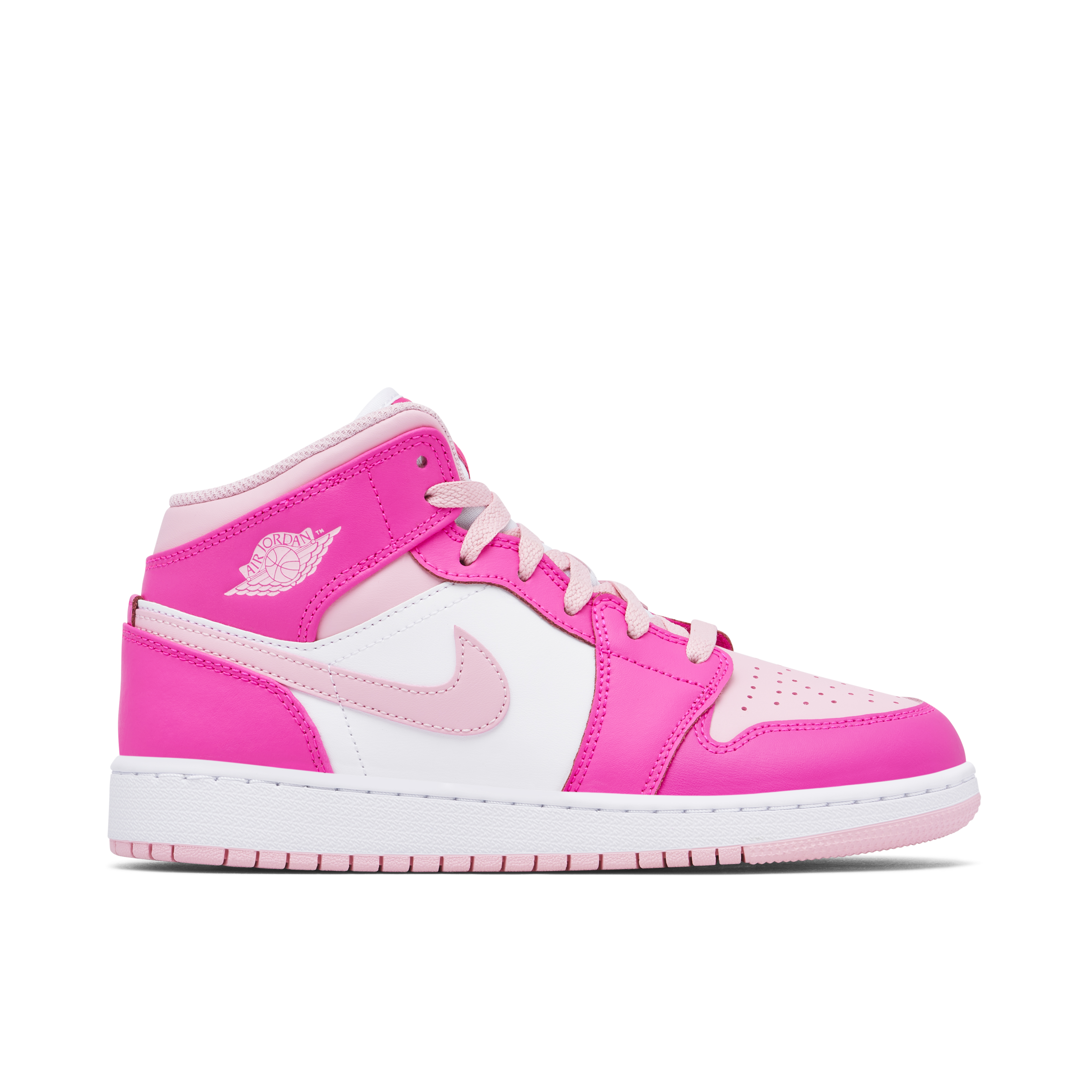 Pink flight jordans best sale