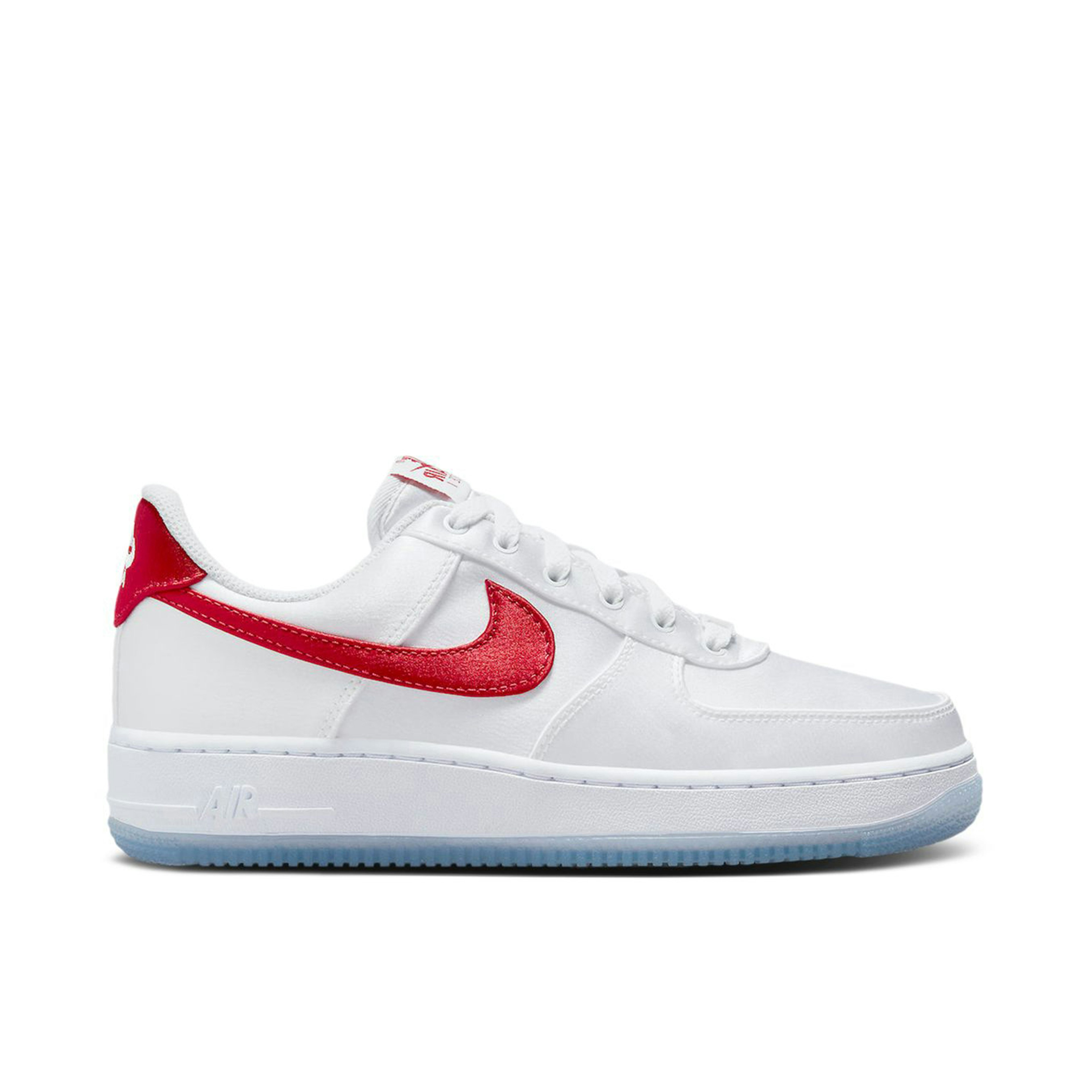 Nike Air Force 1 Low '07 Satin White Varsity Red Womens