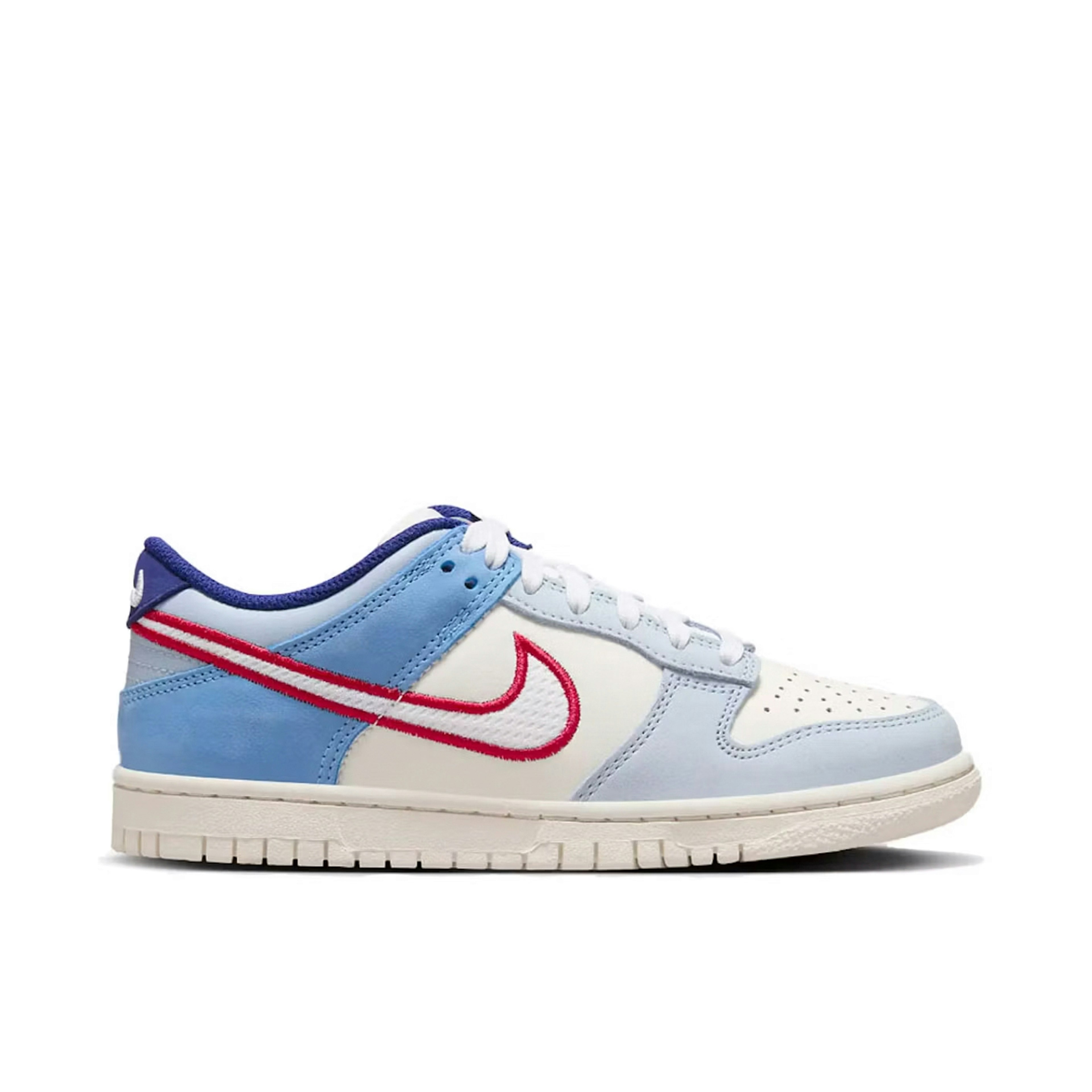 nike comme Dunk Low Armory Blue Red Mesh GS