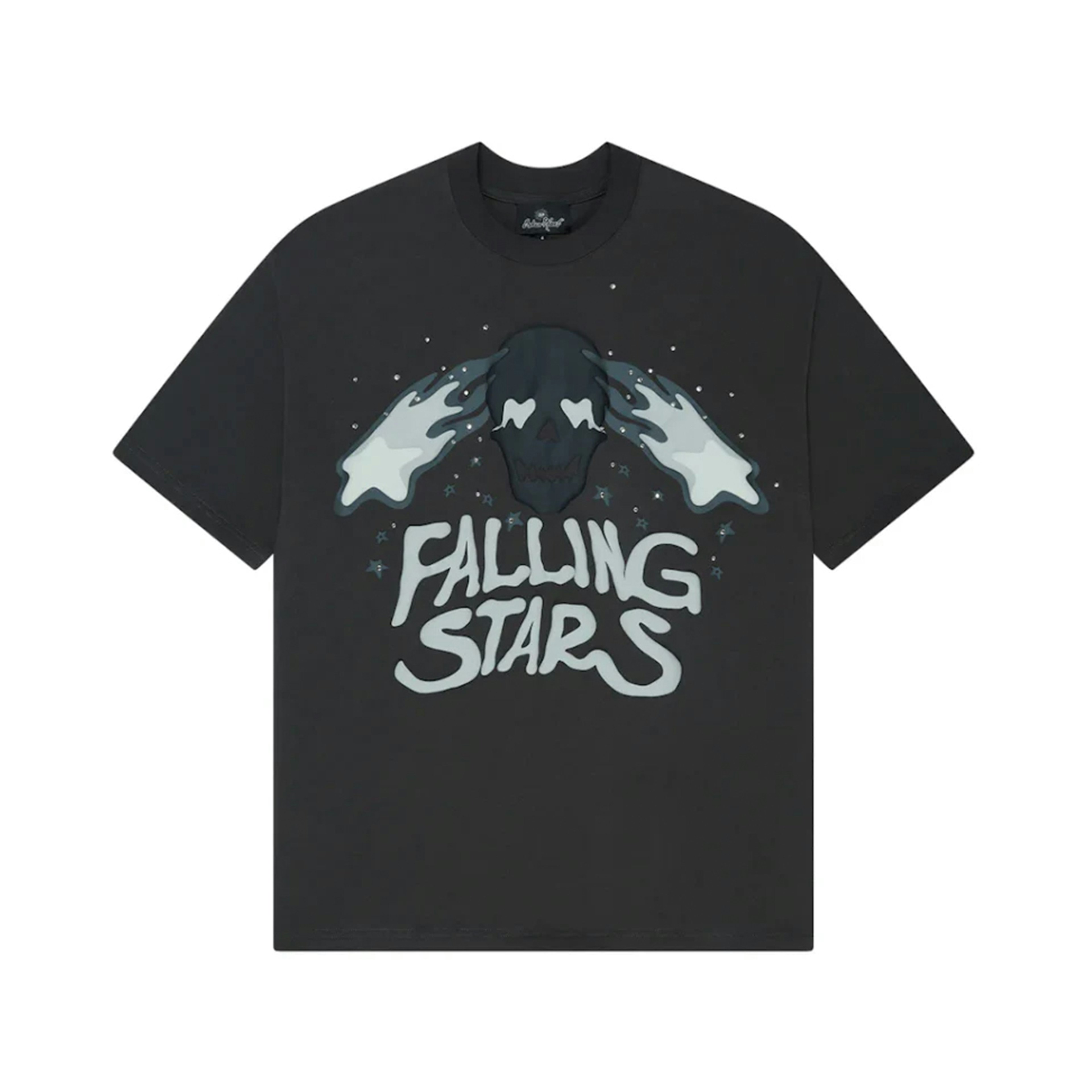 Broken Planet Falling Stars T-Shirt Soot Black