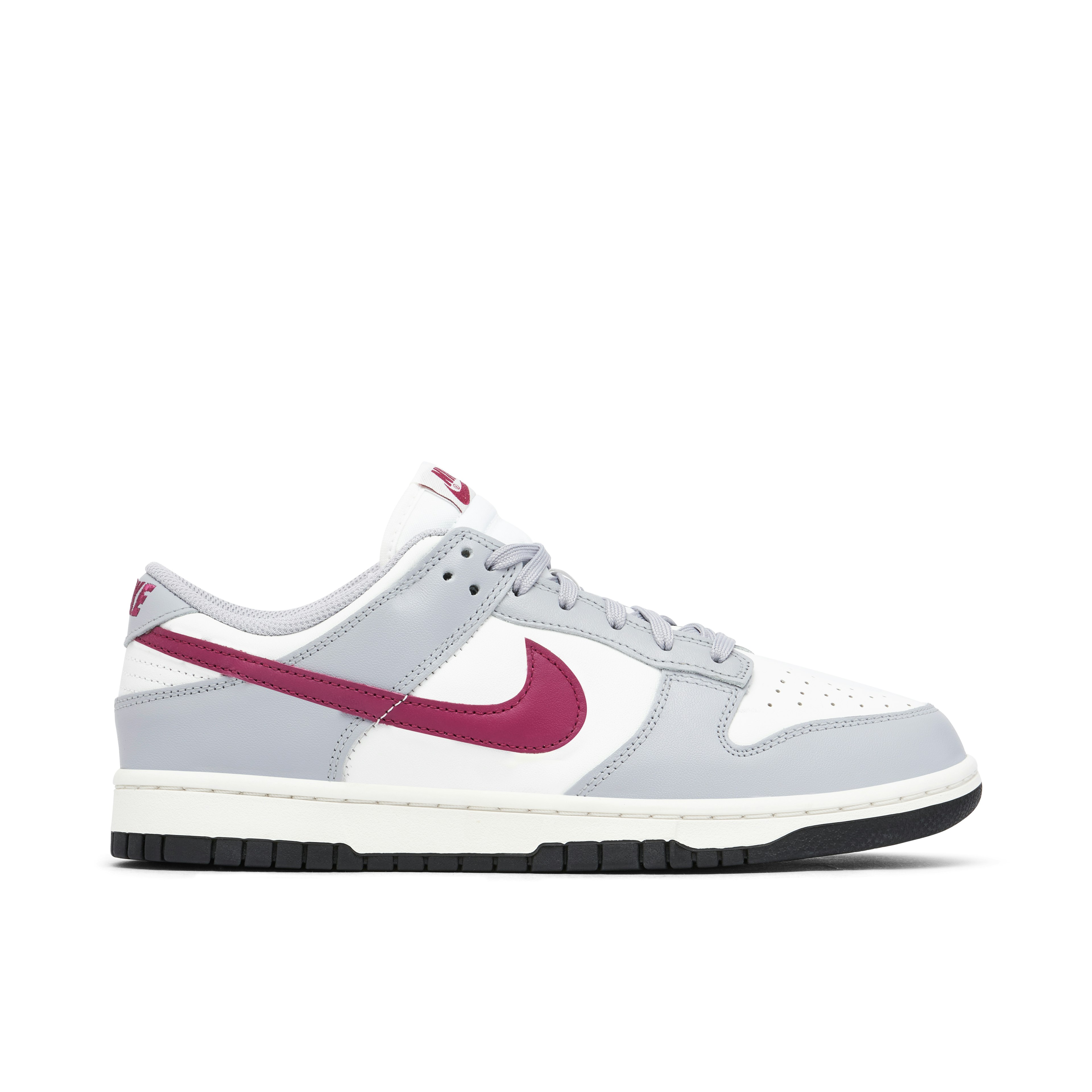 Nike Dunk Low Grey White Burgundy Womens