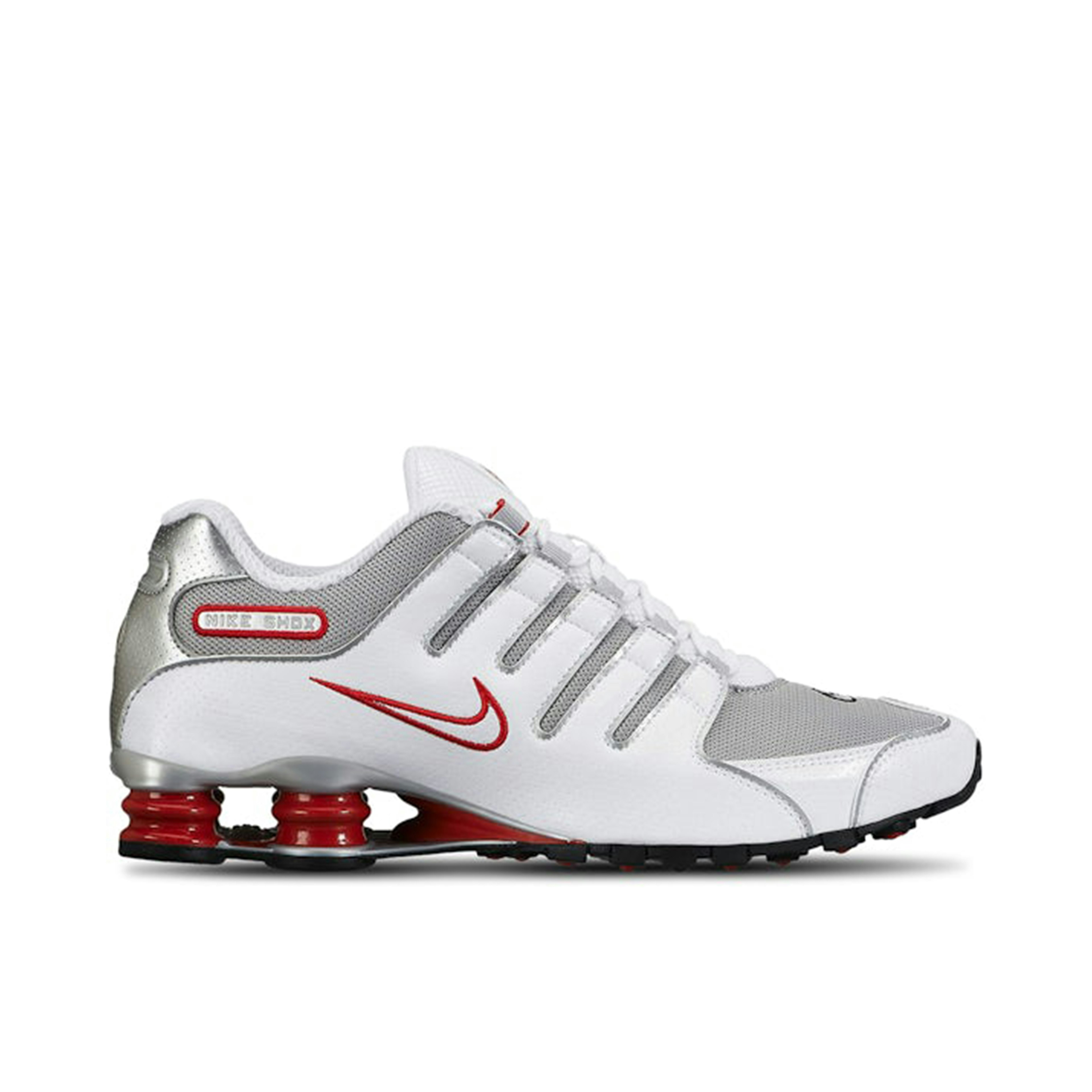 Nike Shox NZ White Red Metallic Silver