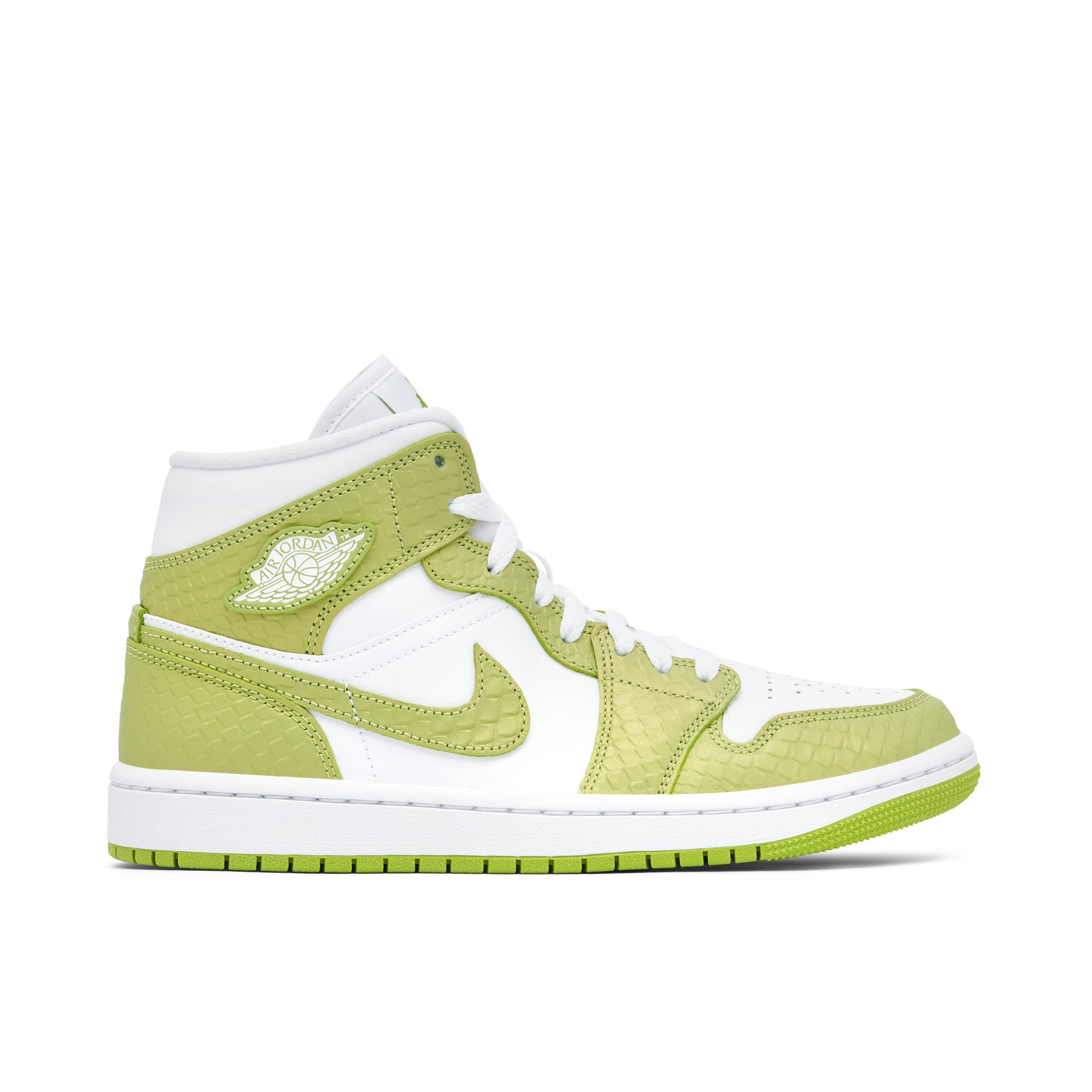 Air Jordan 1 Mid Green Python Femme