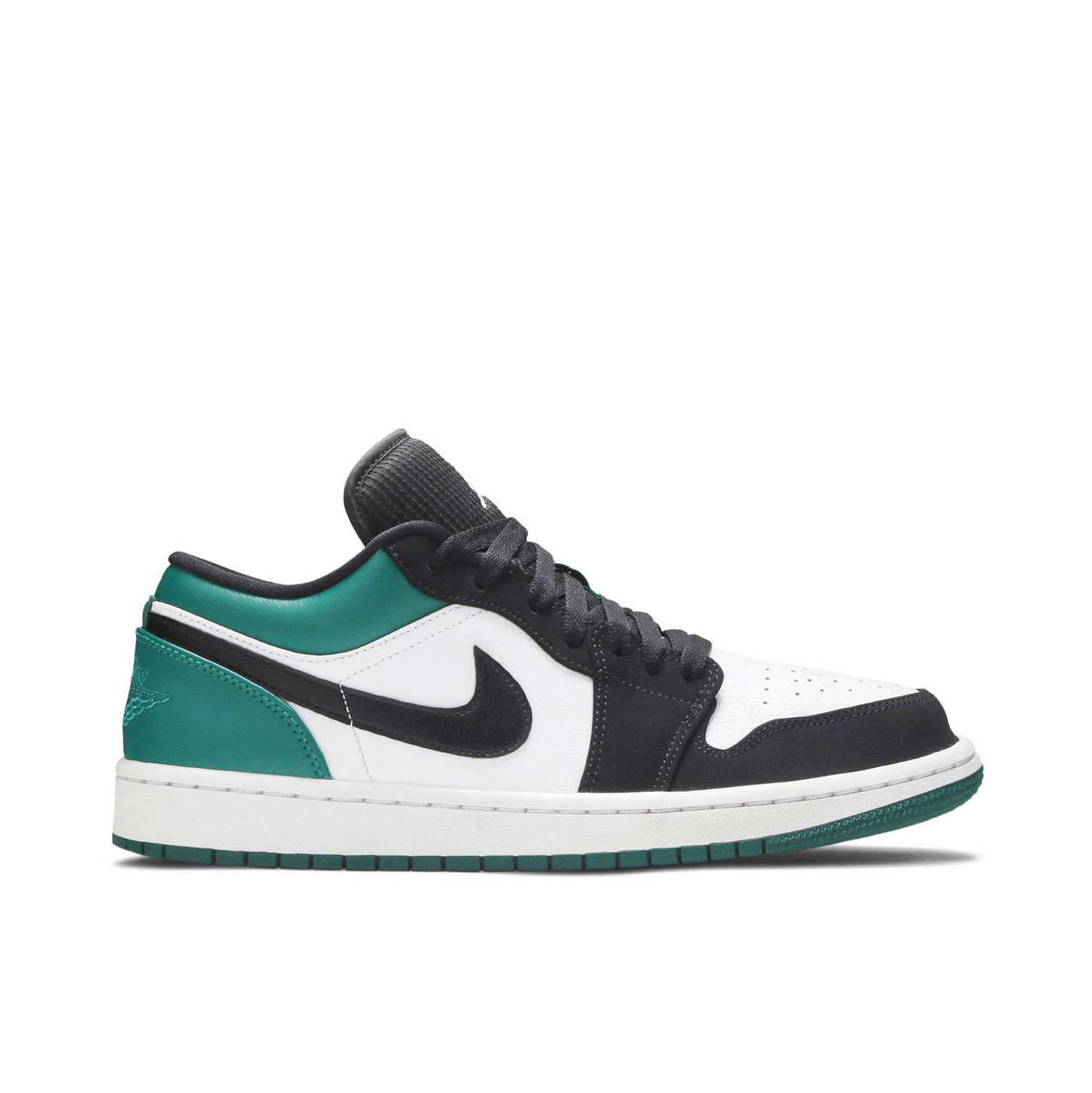 Air Jordan 1 Low White Black Mystic Green 553558 113 Laced