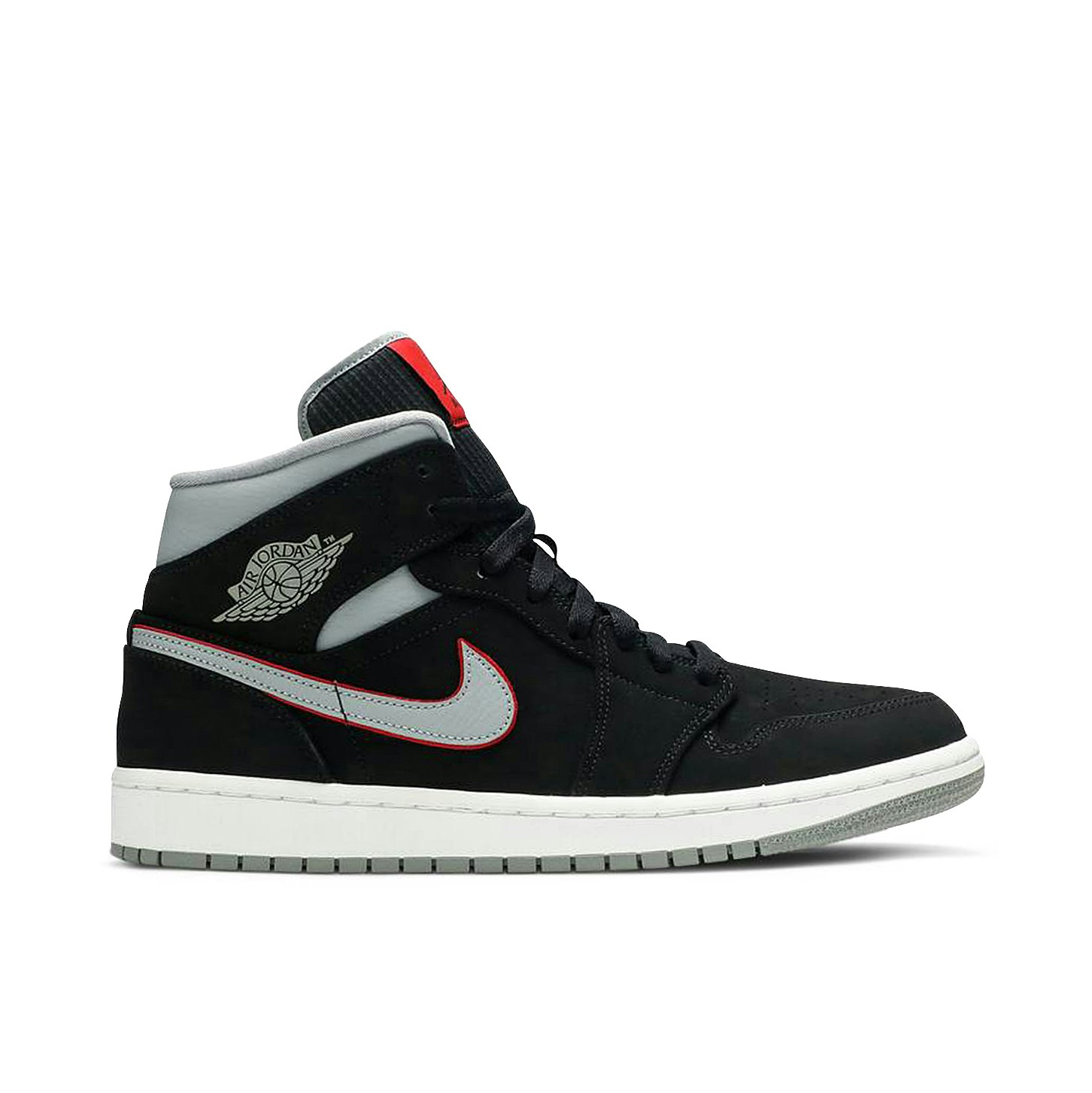 Air Jordan 1 Mid Black Grey Red