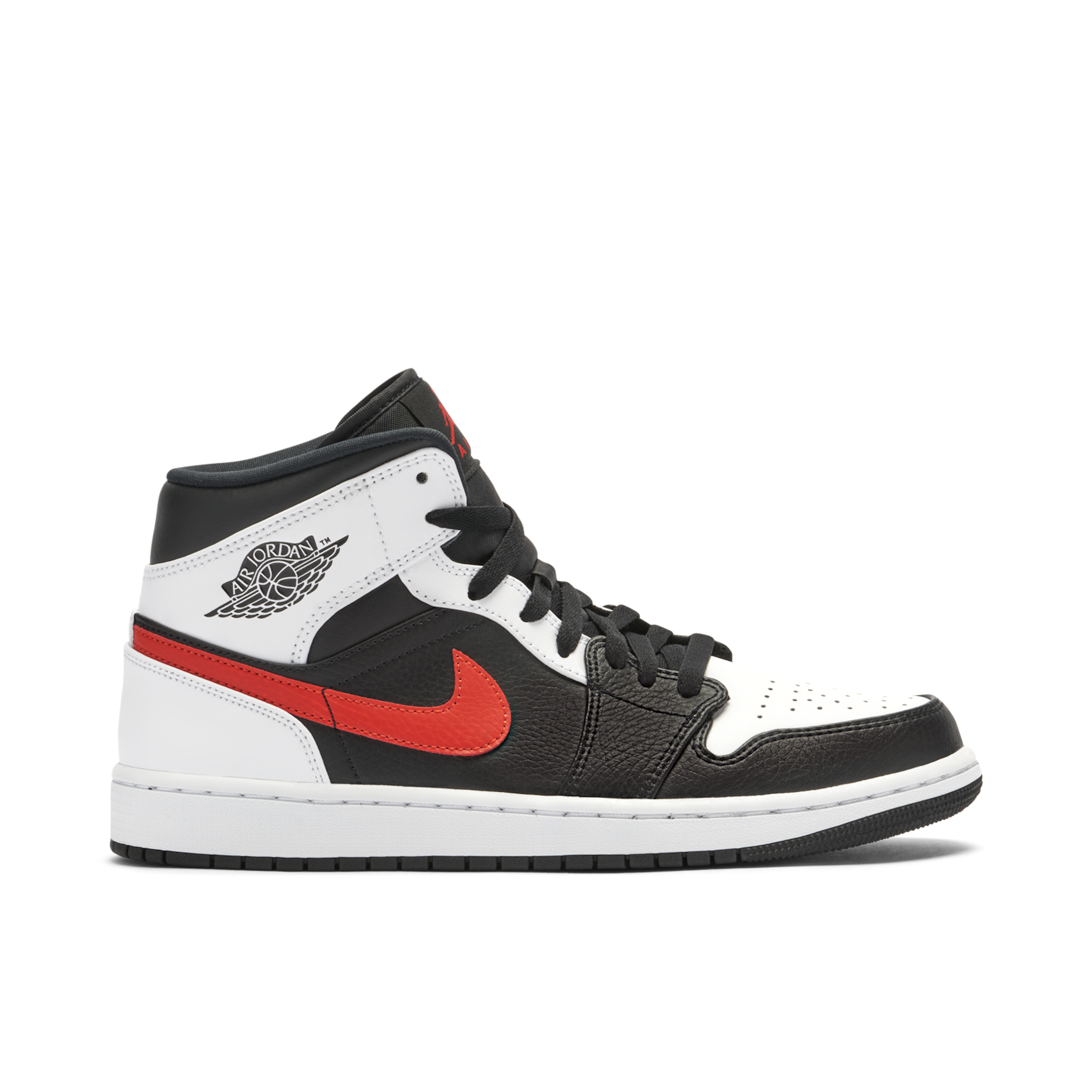 Air Jordan 1 Mid Black Chile Red White