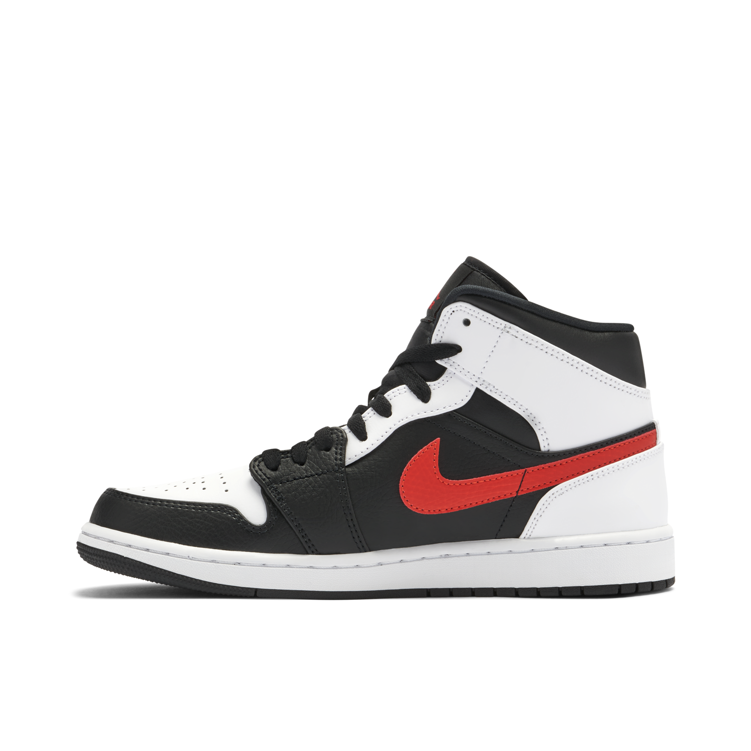 Air Jordan 1 Mid Black Chile Red White