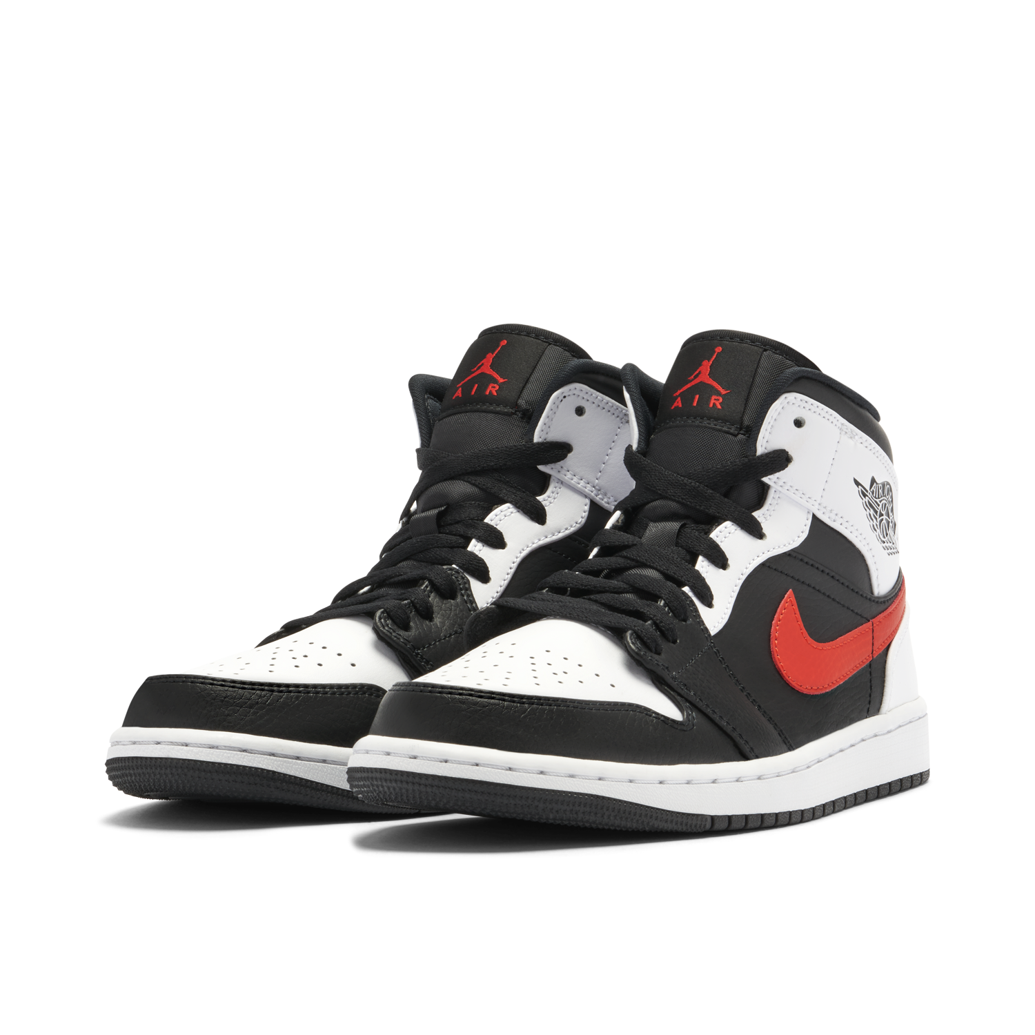 Air Jordan 1 Mid Black Chile Red White