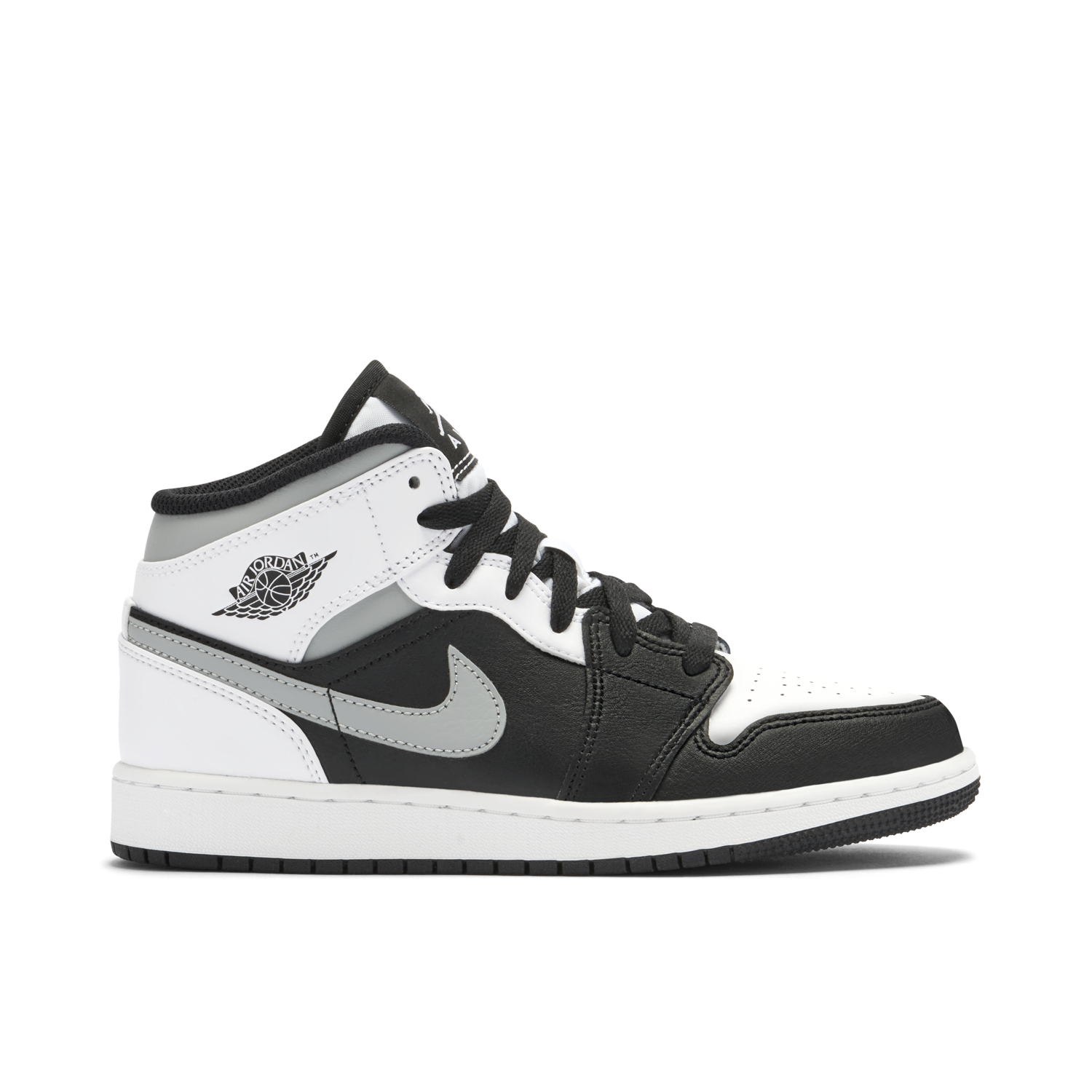 Air Jordan 1 Mid White Shadow GS
